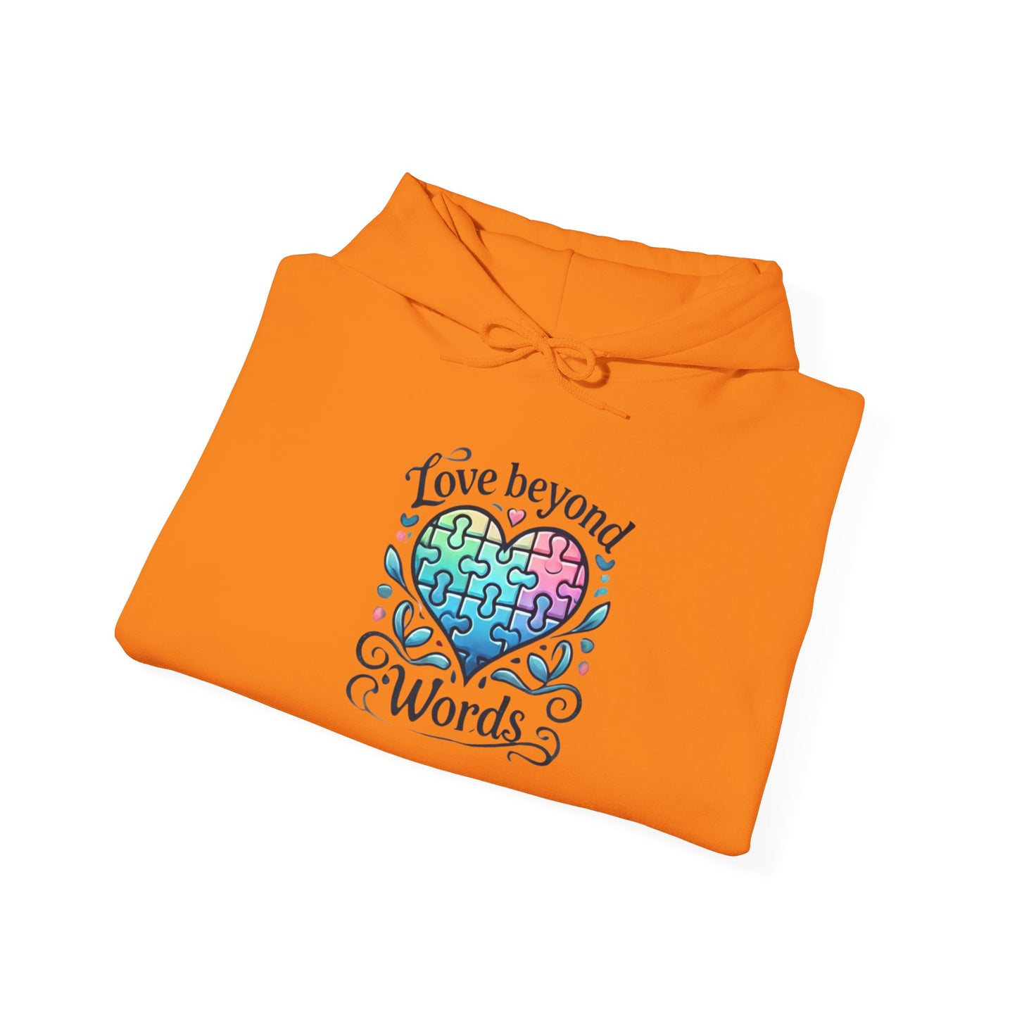 Love Beyond Words - Autism Awareness Hoodie - Cozy Unisex Sweatshirt for Warmth & Connection, Perfect for Gifts, Casual Wear, Gatherings
