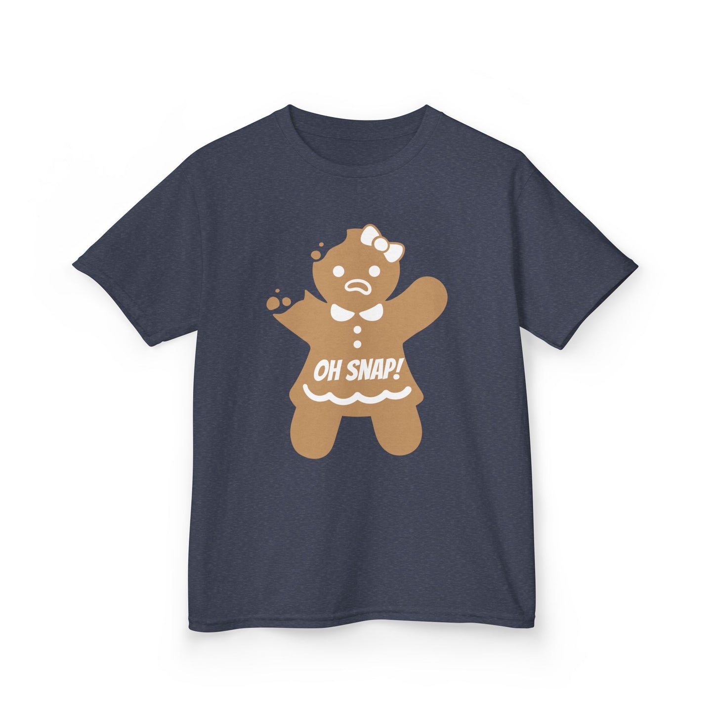 Oh Snap! Broken Gingerbread Girl, Kids Tee - Funny Holiday Shirt for Christmas and Gingerbread lovers