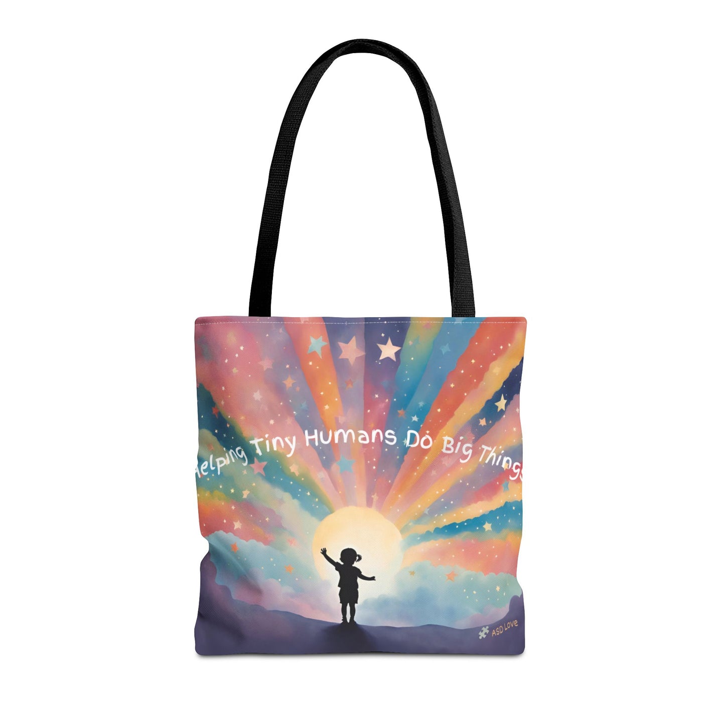 Helping Tiny Humans Do Big Things Tote - Inspiring Kids to Reach for the Stars