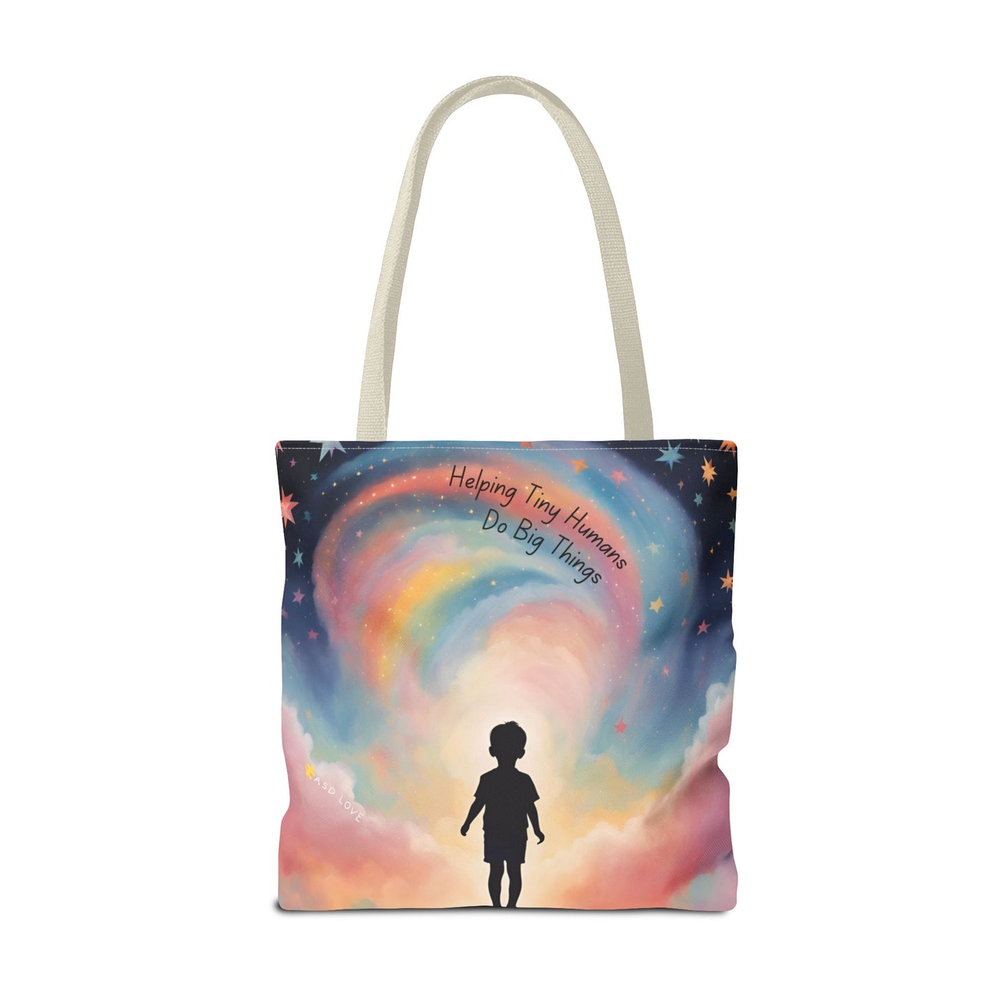 Helping Tiny Humans Do Big Things Tote - Inspiring Kids to Reach for the Stars