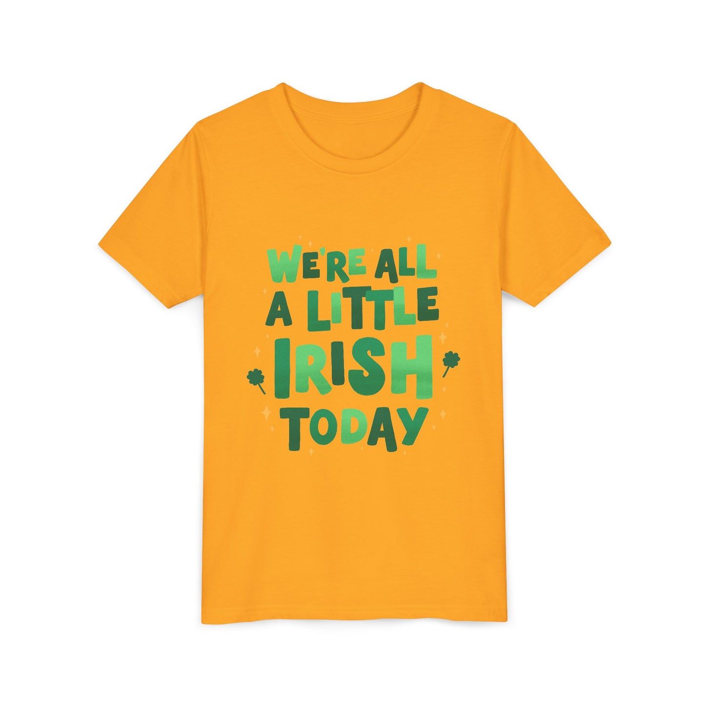 We are All A Little Irish Today Youth Tee | St. Patricks Day Shamrock Shirt
