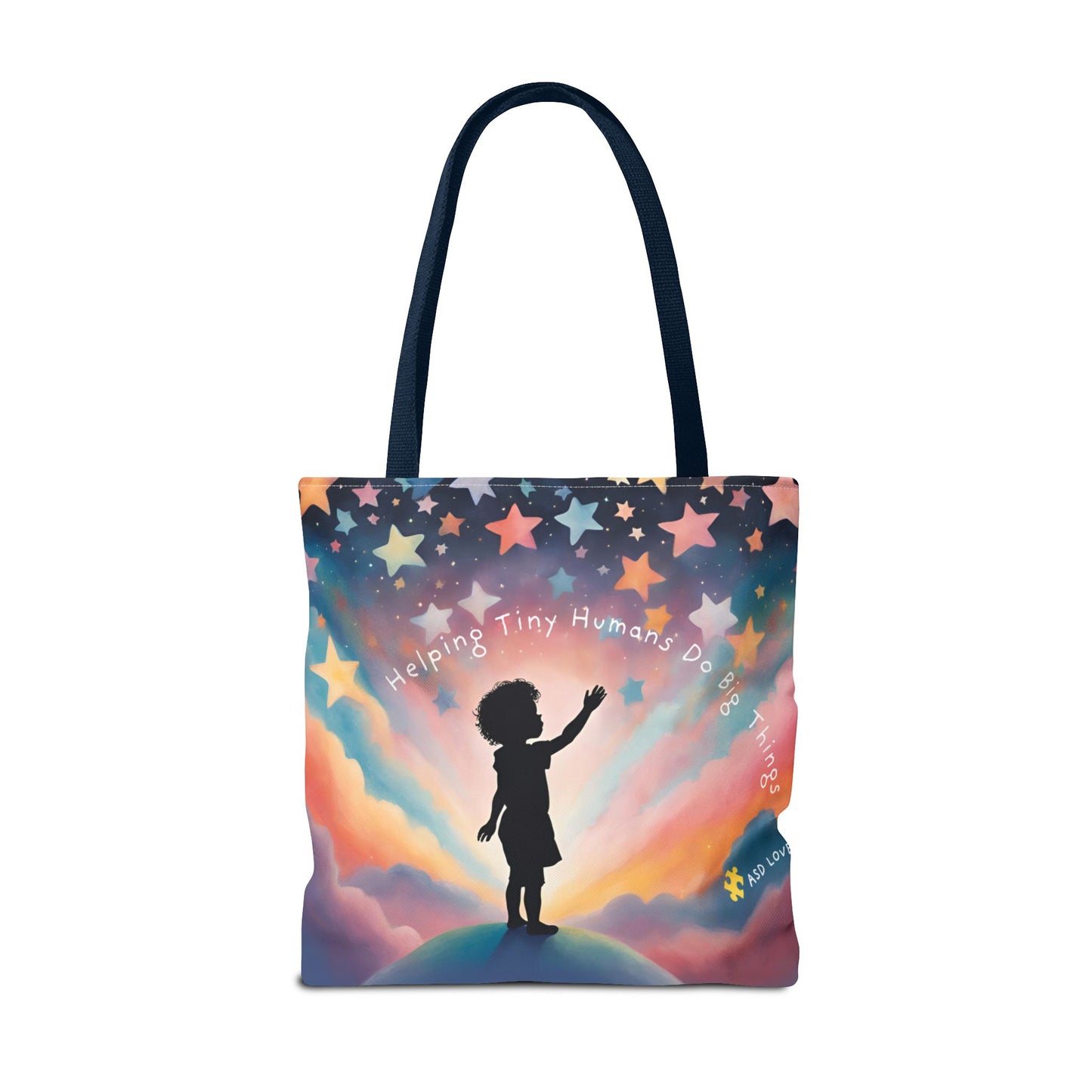 Helping Tiny Humans Do Big Things Tote - Inspiring Kids to Reach for the Stars