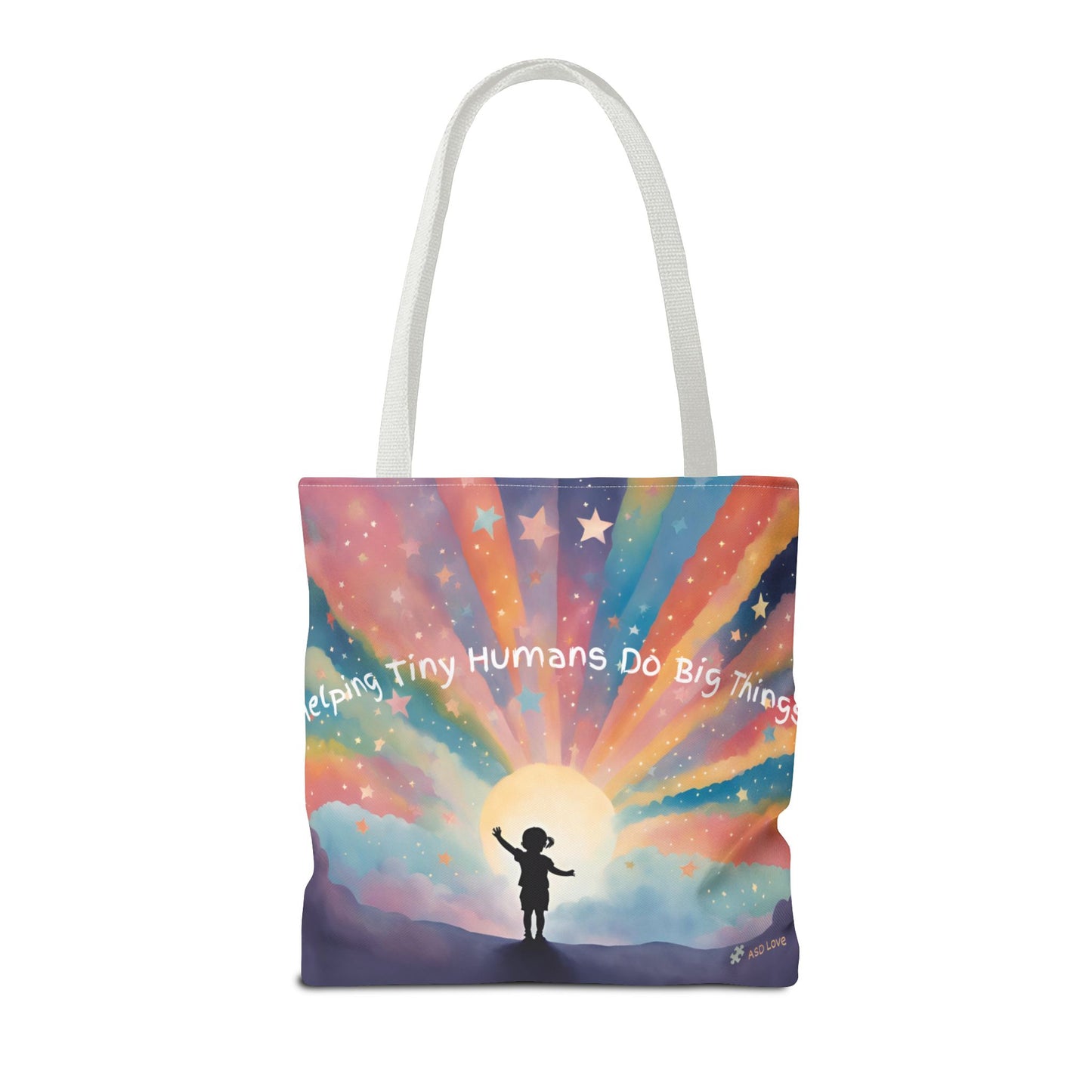 Helping Tiny Humans Do Big Things Tote - Inspiring Kids to Reach for the Stars