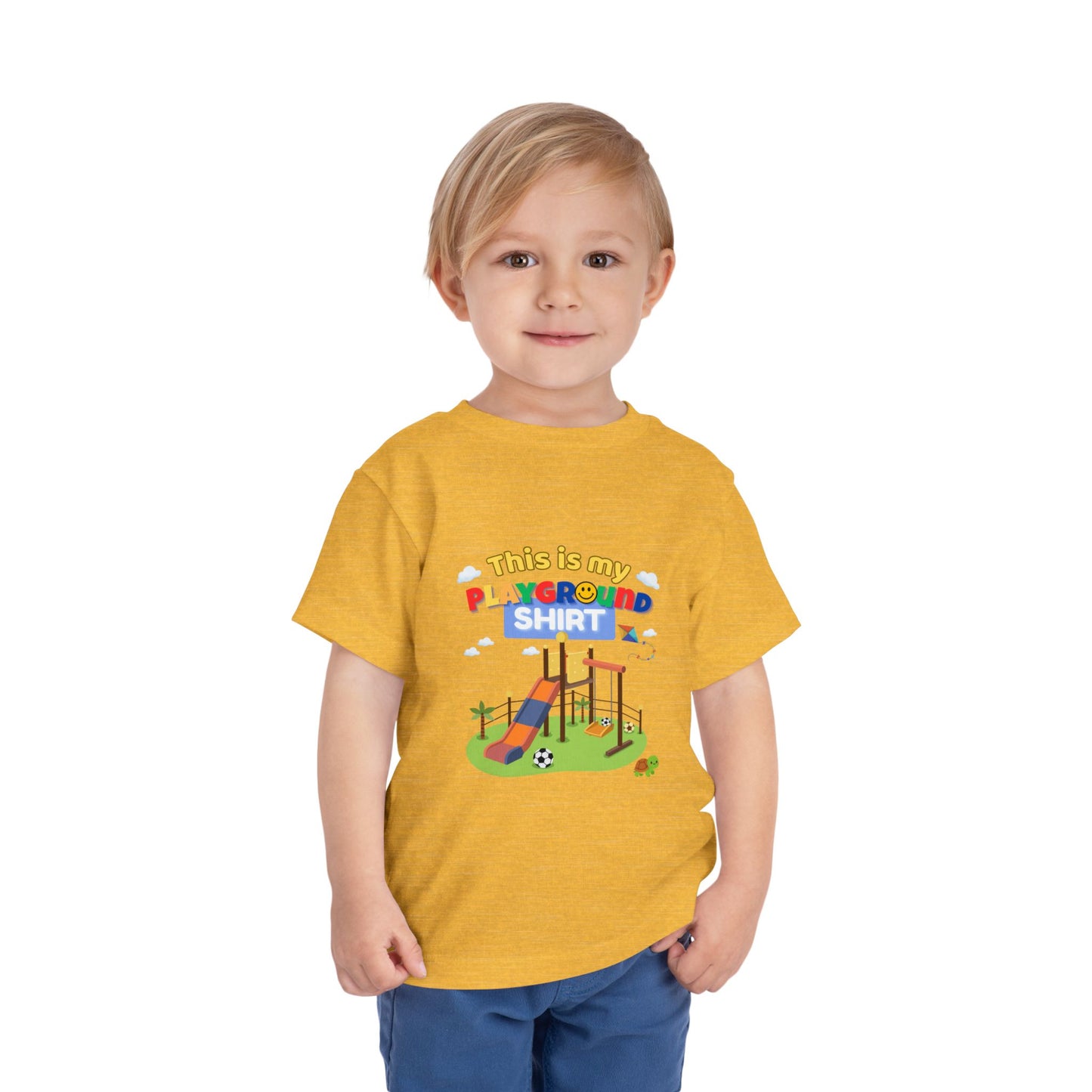 Playground Illustration Toddler Tee | Kids Slide Park Shirt