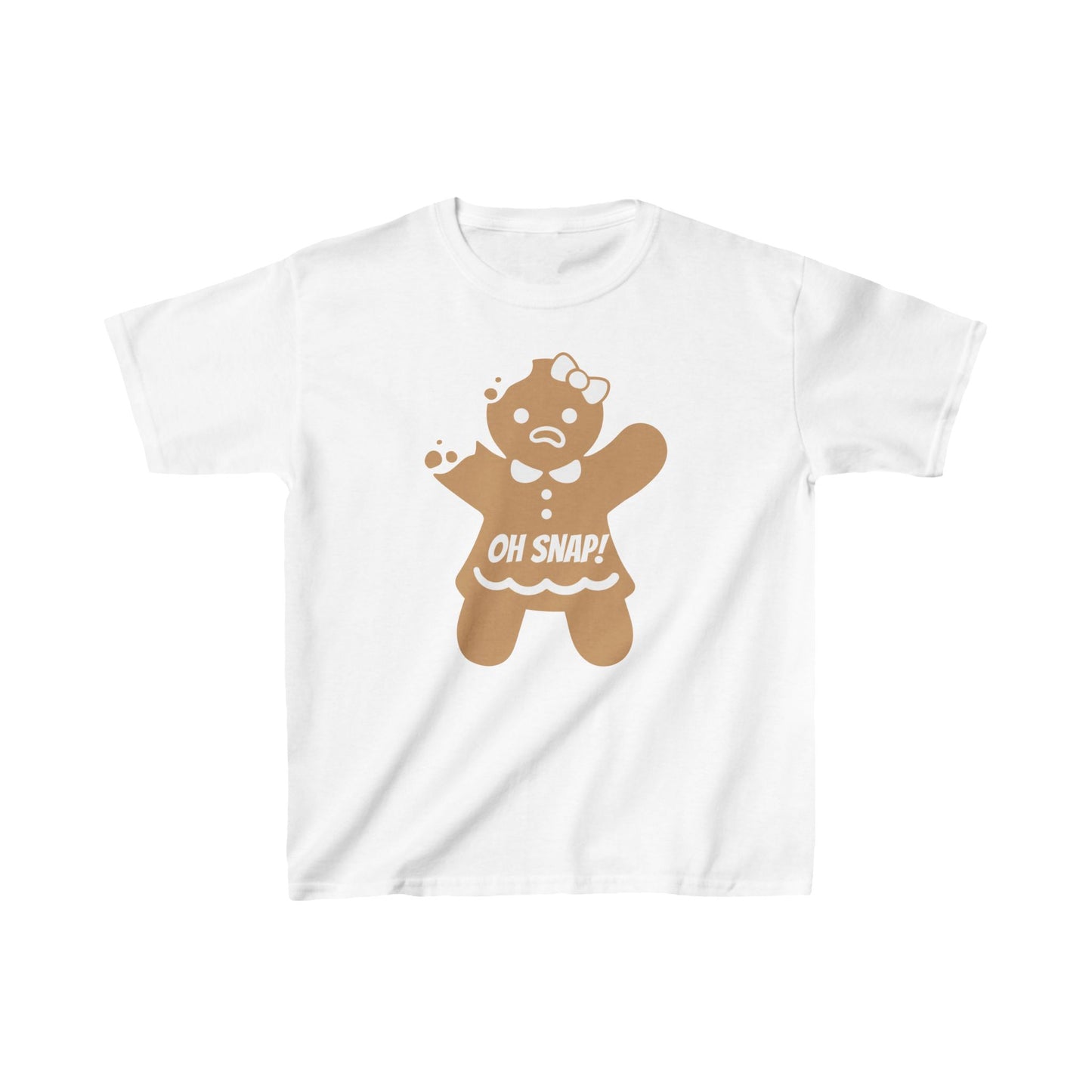 Oh Snap! Broken Gingerbread Girl, Kids Tee - Funny Holiday Shirt for Christmas and Gingerbread lovers