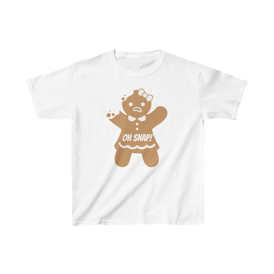 Oh Snap! Broken Gingerbread Girl, Kids Tee - Funny Holiday Shirt for Christmas and Gingerbread lovers