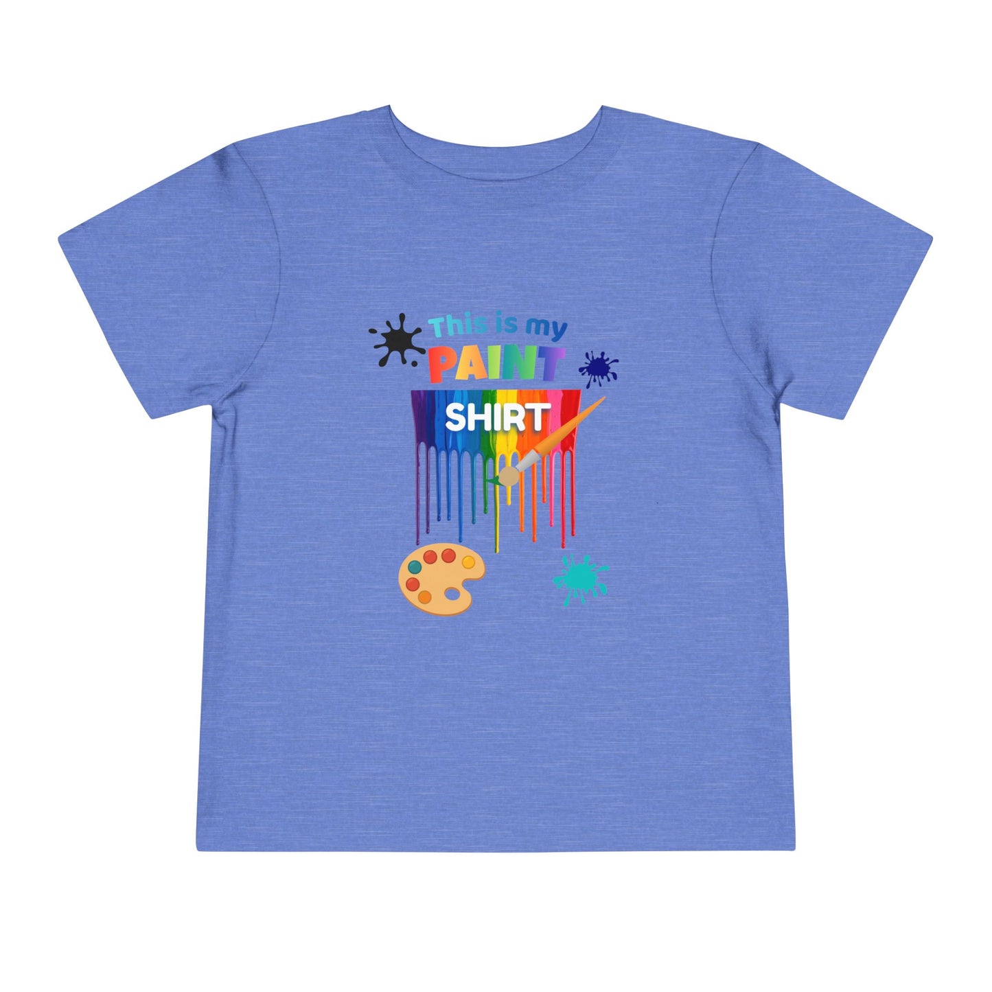 This Is My Paint Shirt Toddler Tee | Colorful Paint Palette Drips, Art Splash Design