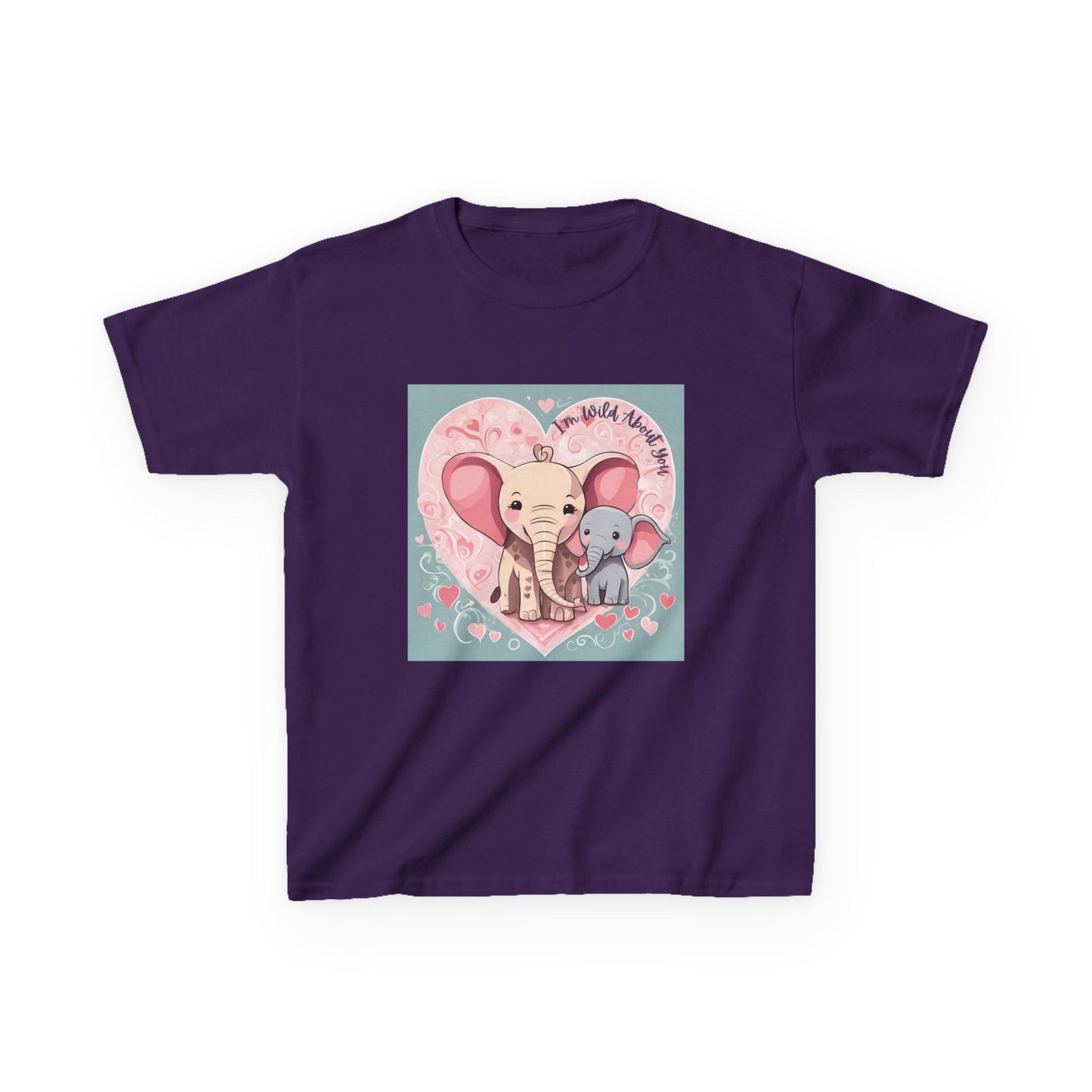 I'm Wild About You - Elephant Duo Valentine's Kids Tee