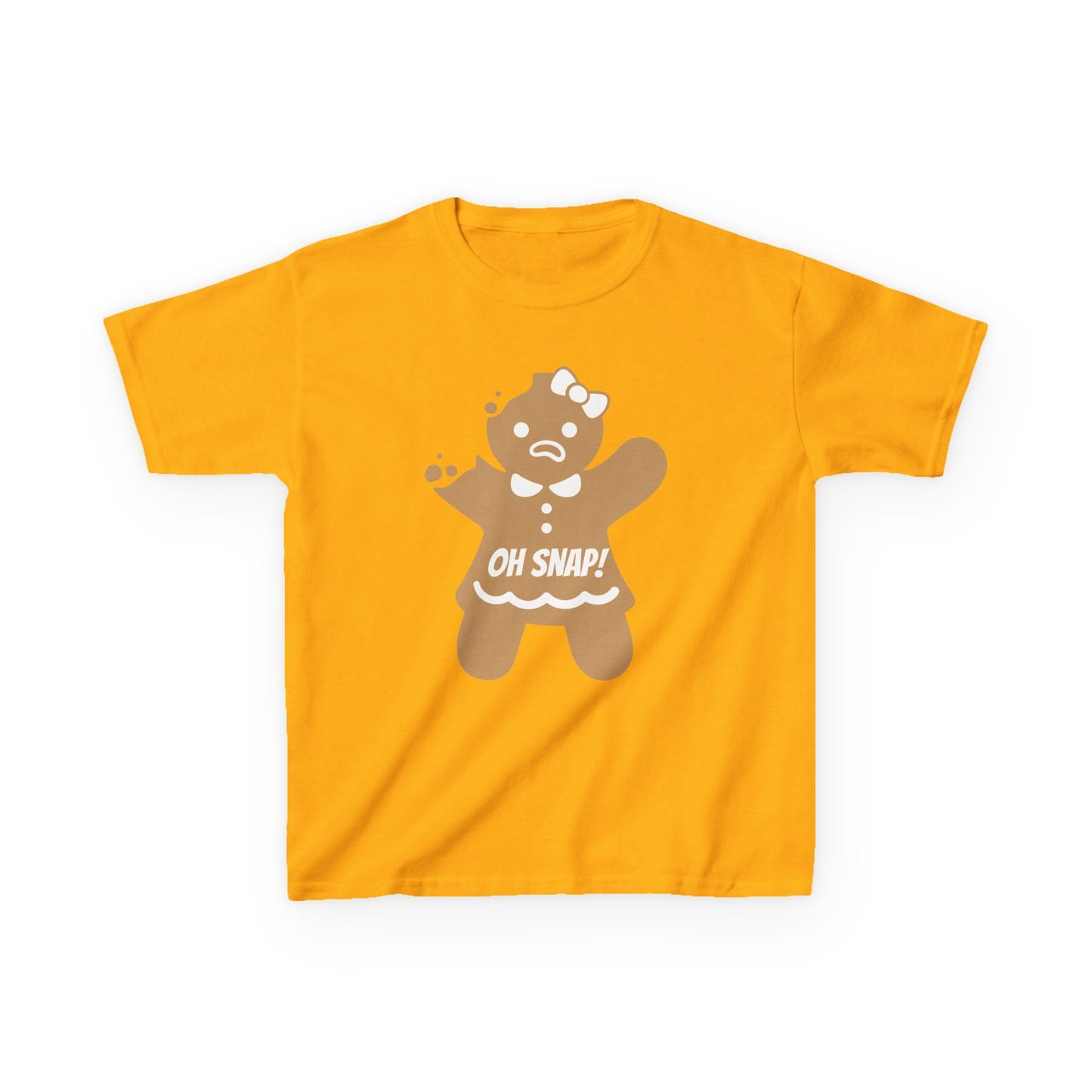 Oh Snap! Broken Gingerbread Girl, Kids Tee - Funny Holiday Shirt for Christmas and Gingerbread lovers