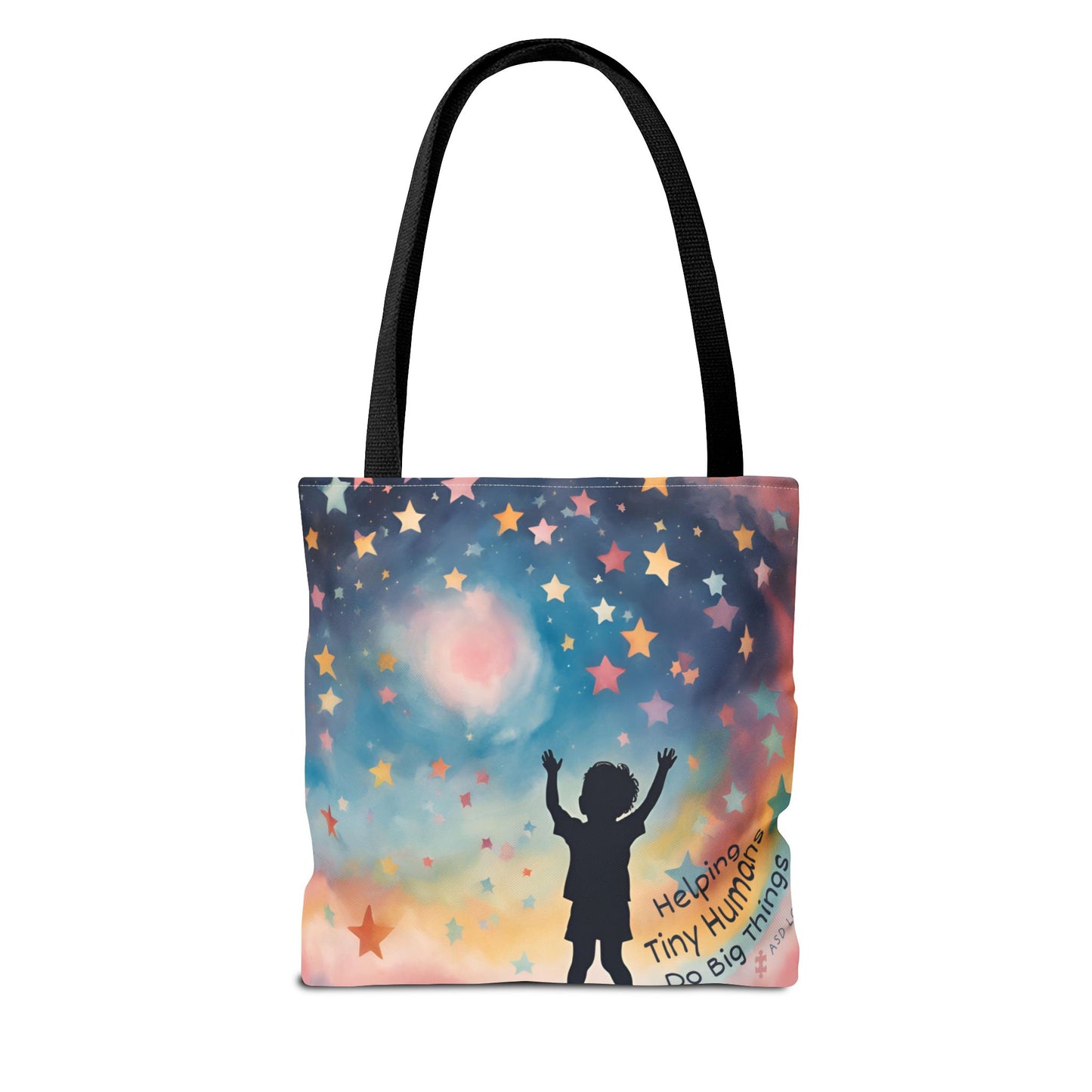 Helping Tiny Humans Do Big Things Tote - Inspiring Kids to Reach for the Stars