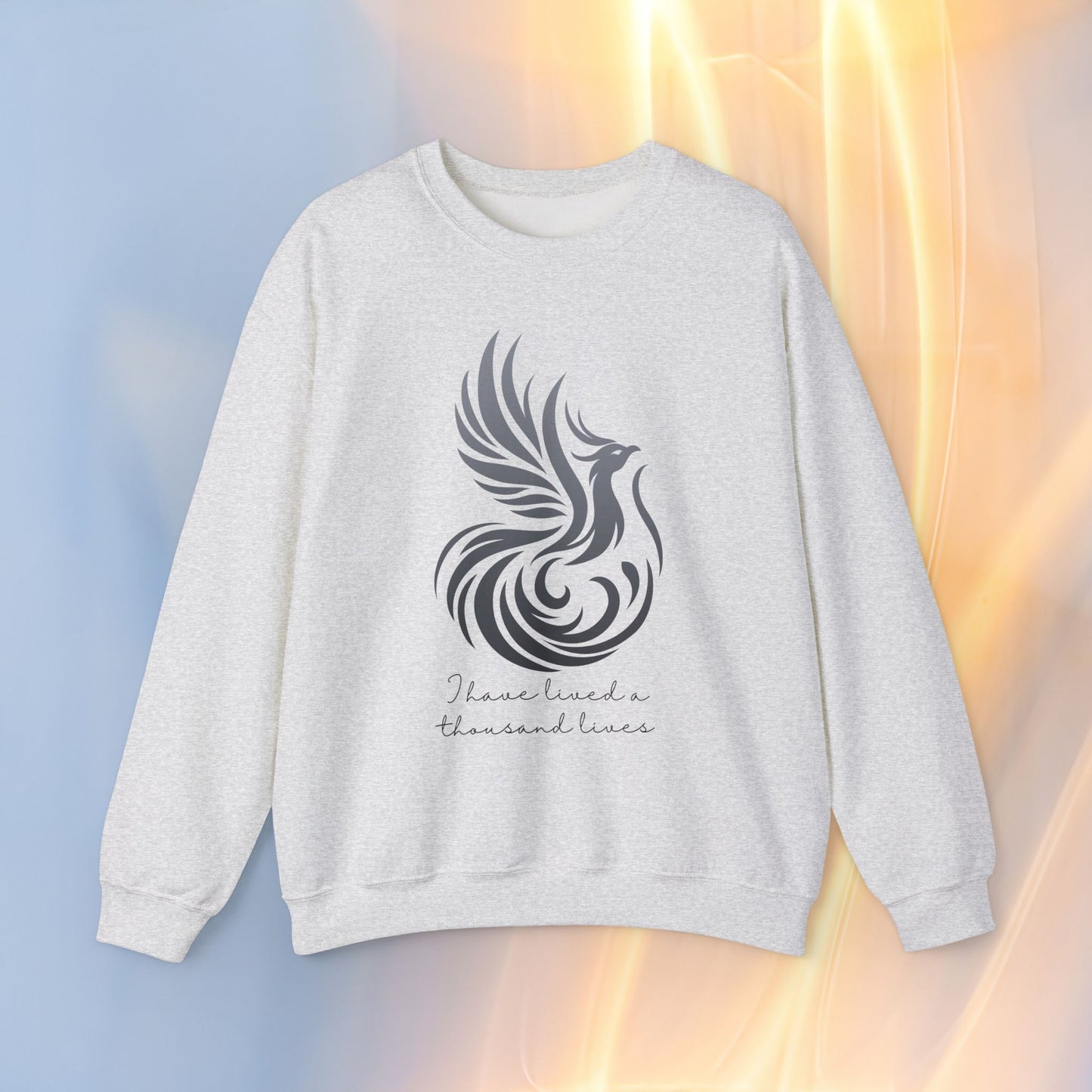 Phoenix Rising Sweatshirt - I Have Lived a Thousand Lives | Inspirational Unisex Sweatshirt - BlackF