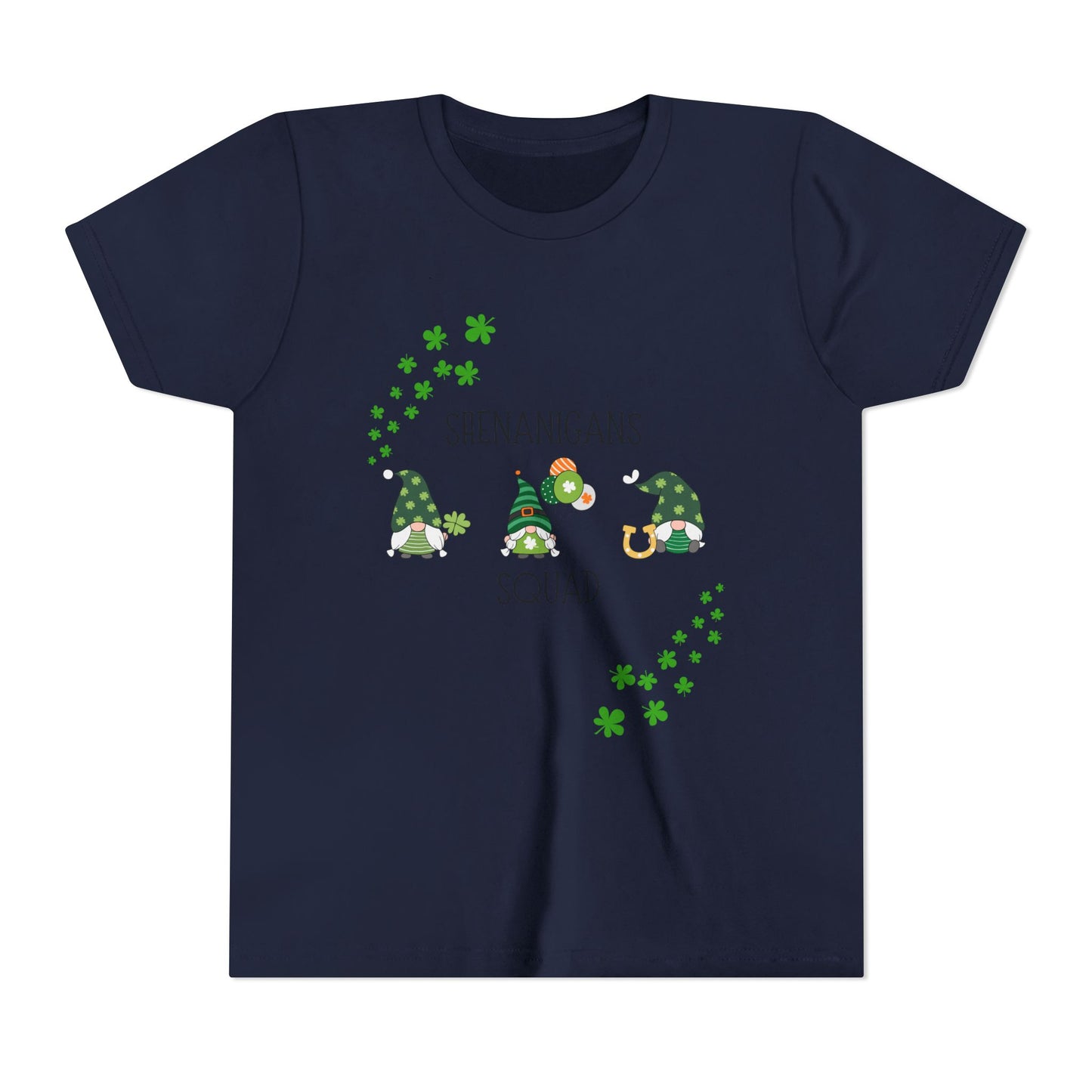 Shenanigans Squad Gnomes Youth Tee | St. Patrick's Day Shamrock Kids Shirt