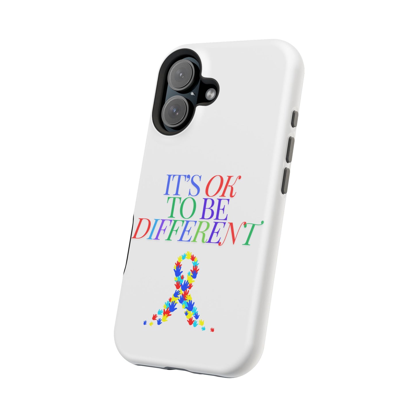 Autism Support Ribbon: It's Okay to Be Different - ASD Awareness Phone Case