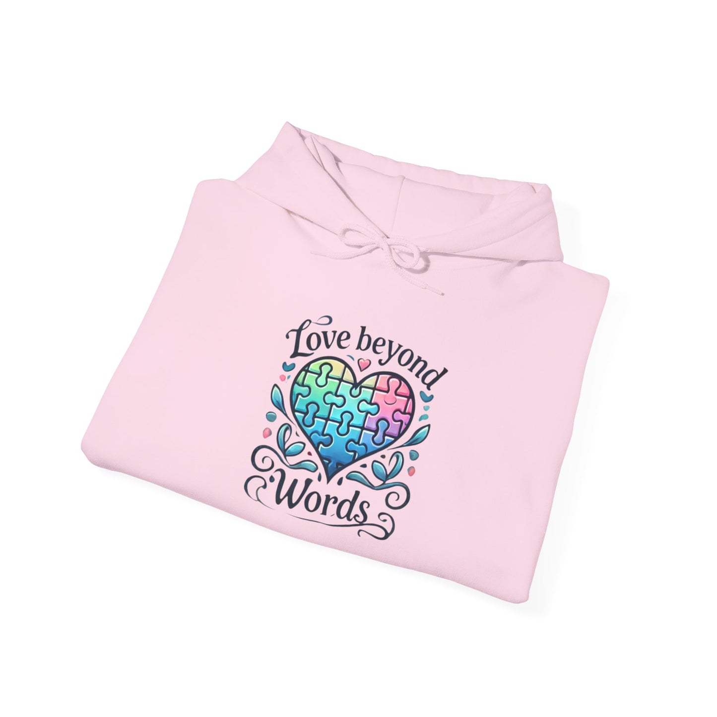 Love Beyond Words - Autism Awareness Hoodie - Cozy Unisex Sweatshirt for Warmth & Connection, Perfect for Gifts, Casual Wear, Gatherings