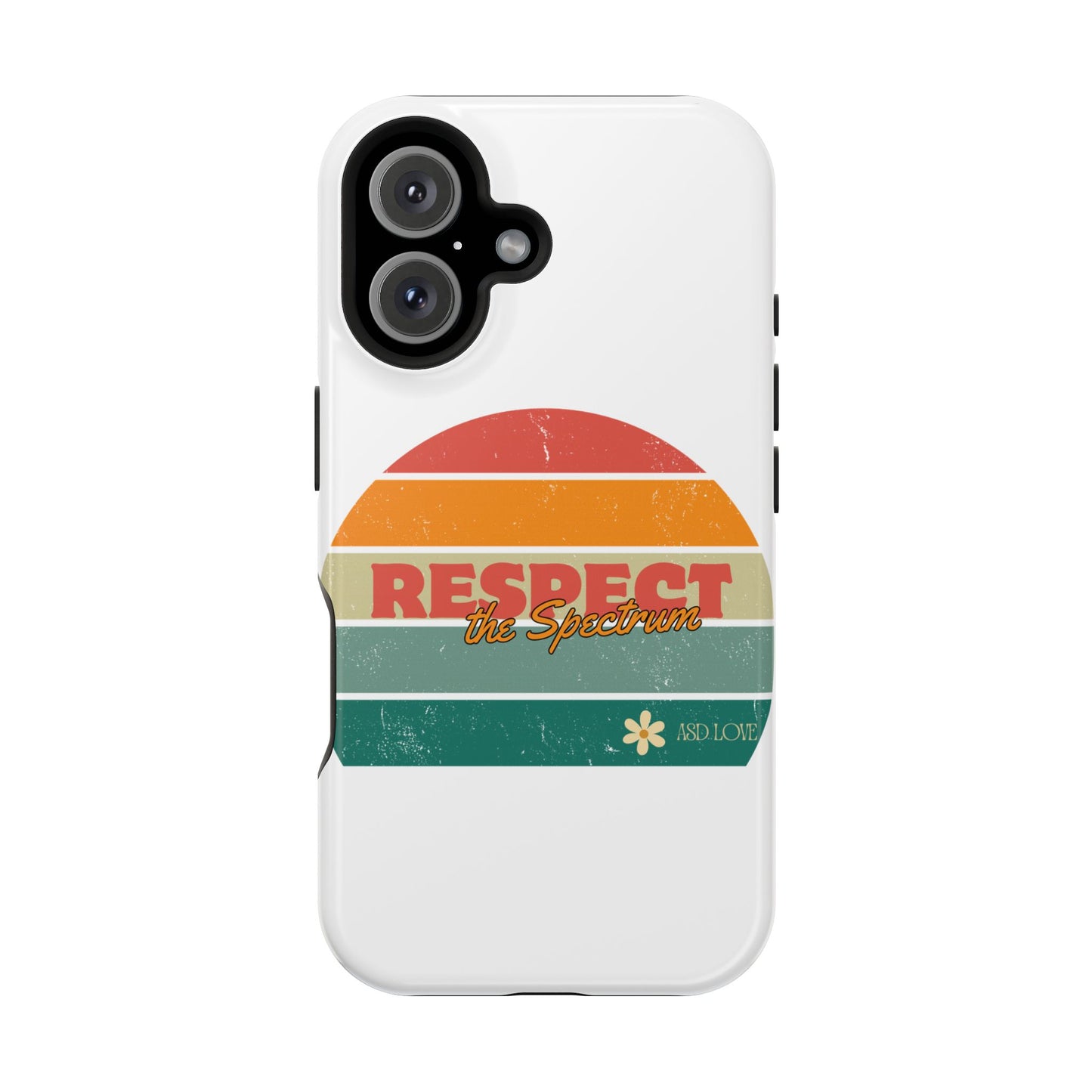 Vintage Rainbow: Respect the Spectrum - ASD Awareness Phone Case