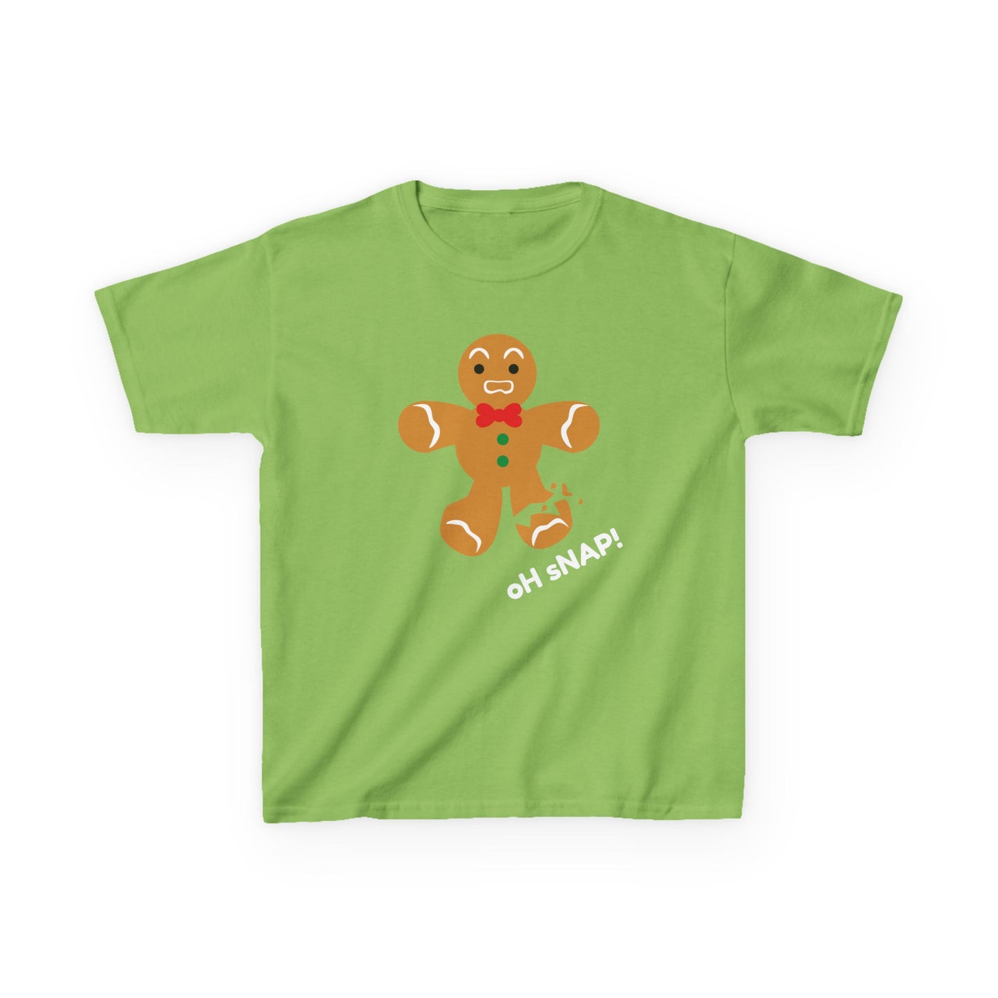 Oh Snap! Broken Gingerbread boy Kids Tee - Funny Holiday Shirt for Christmas and Gingerbread Fans
