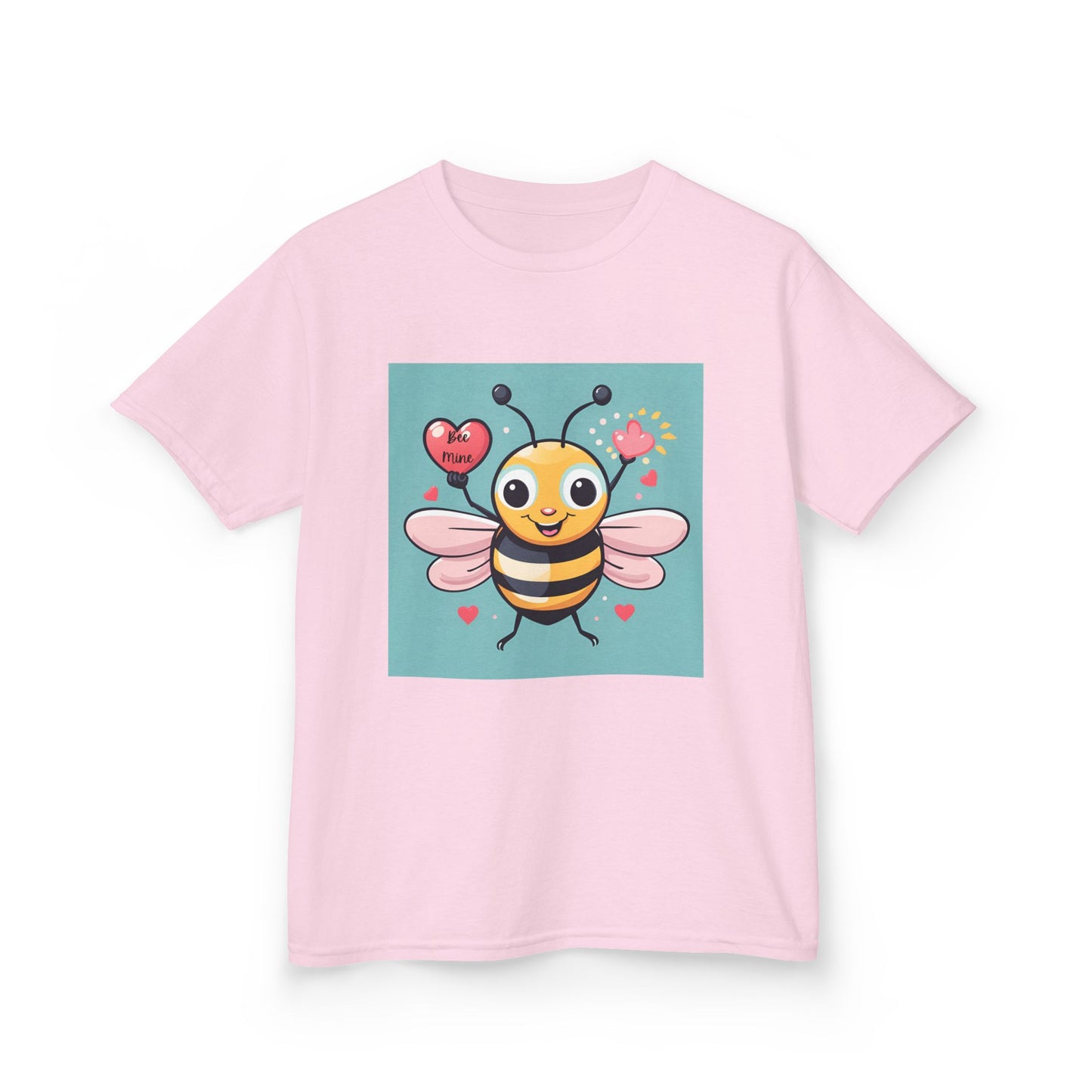 Bee Mine - Heart LIfting Bumble Bee Valentine's Kids Tee