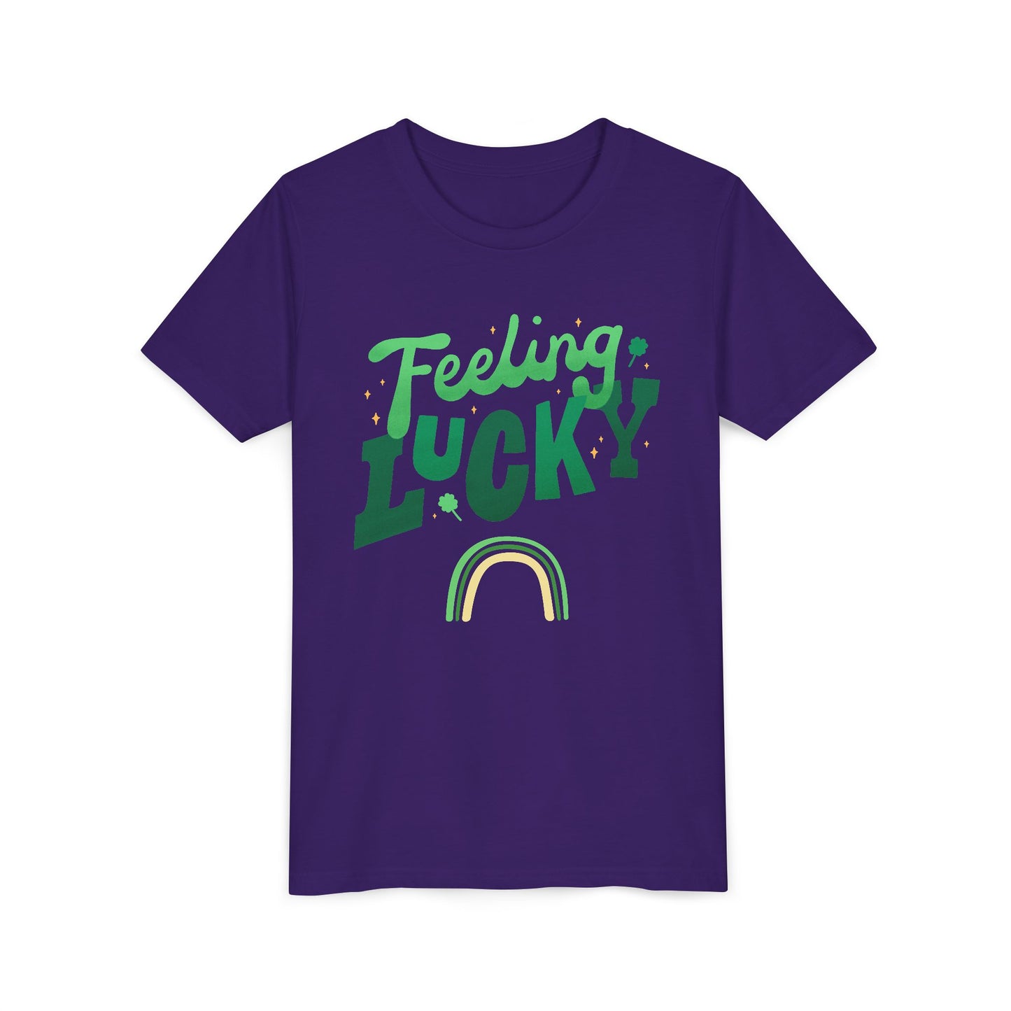 Feeling Lucky rainbow Youth Tee | St. Patrick's Day kids shirt