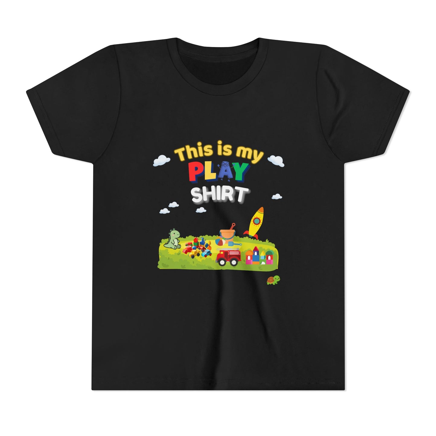 This is My Play Shirt Youth Tee | Toy Rocket, Blocks, Truck Kids Shirt