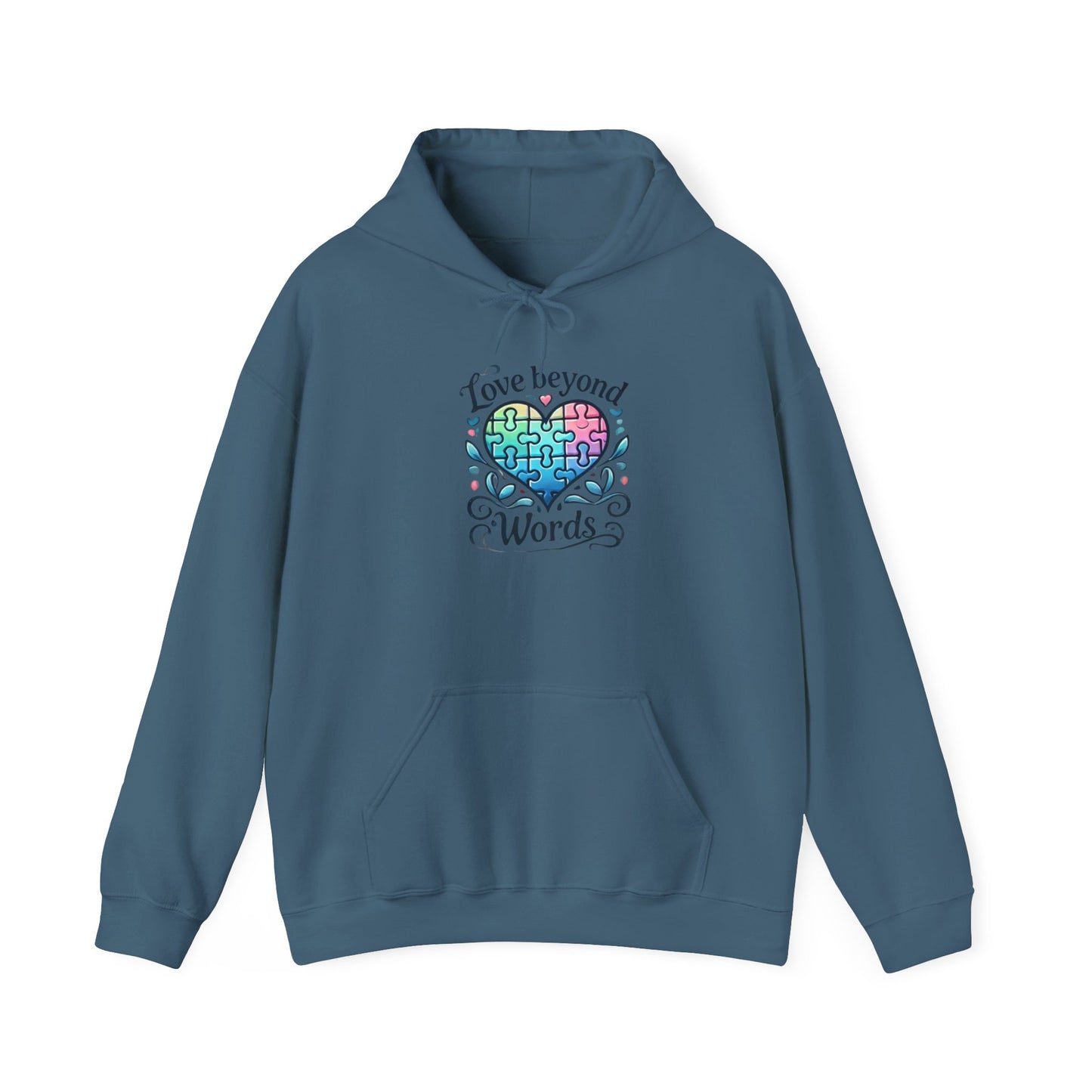 Love Beyond Words - Autism Awareness Hoodie - Cozy Unisex Sweatshirt for Warmth & Connection, Perfect for Gifts, Casual Wear, Gatherings