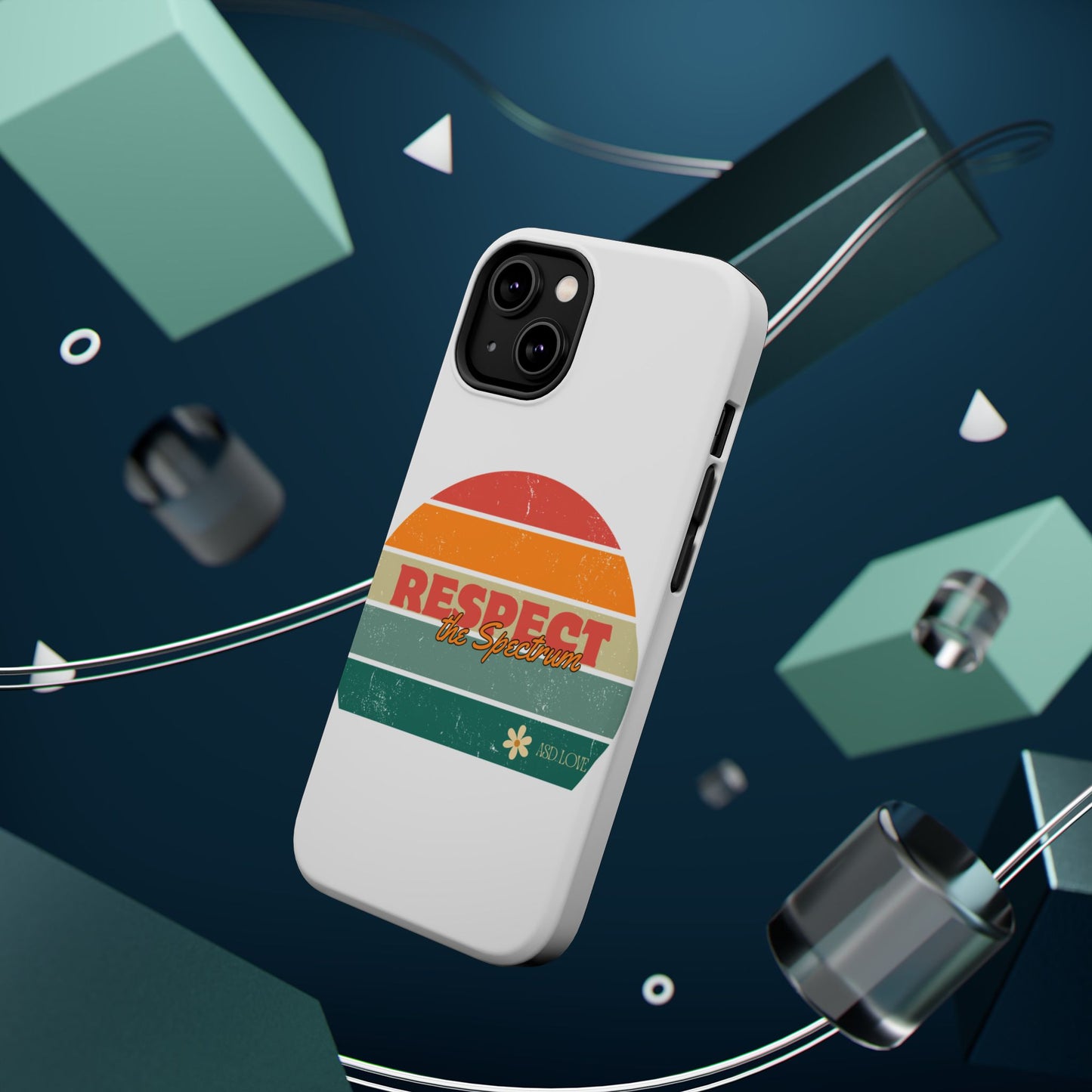 Vintage Rainbow: Respect the Spectrum - ASD Awareness Phone Case