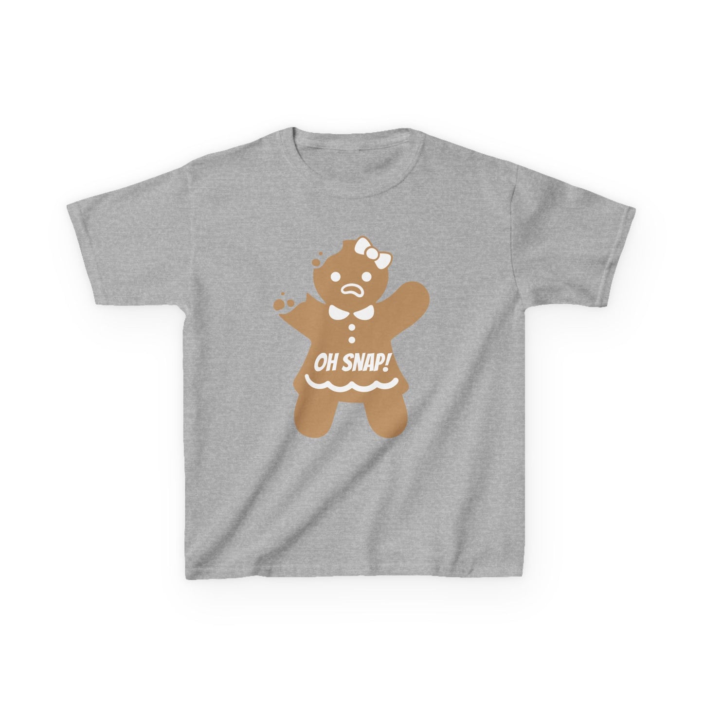 Oh Snap! Broken Gingerbread Girl, Kids Tee - Funny Holiday Shirt for Christmas and Gingerbread lovers