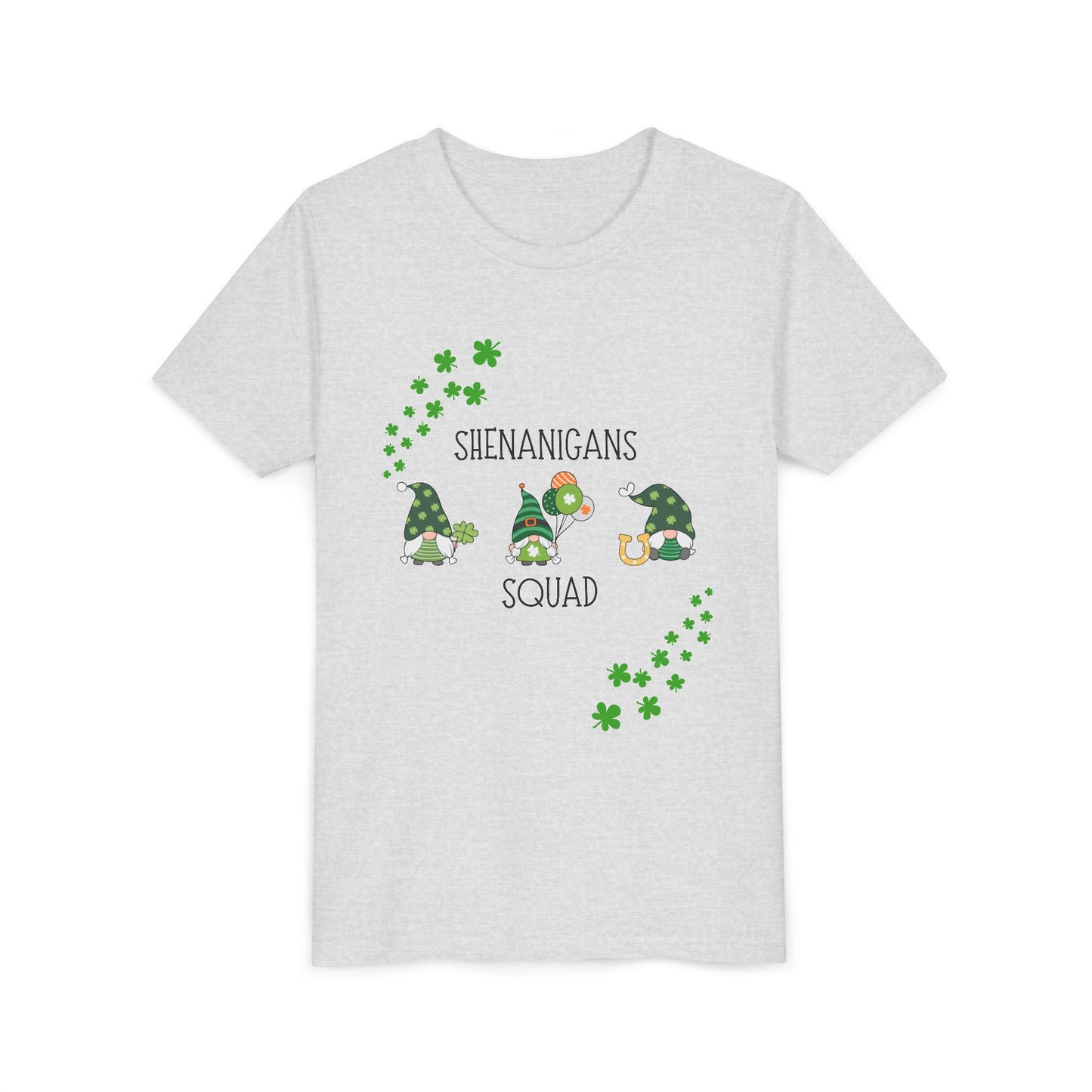 Shenanigans Squad Gnomes Youth Tee | St. Patrick's Day Shamrock Kids Shirt