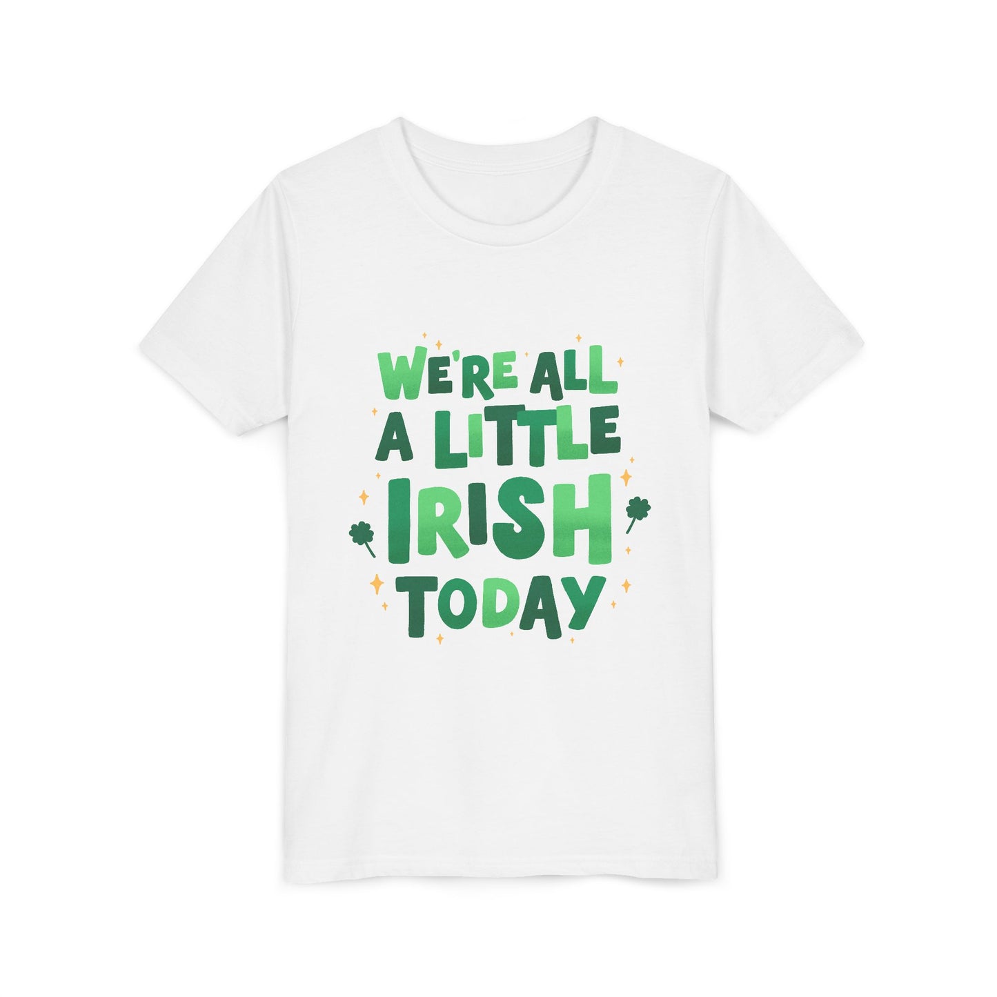 We are All A Little Irish Today Youth Tee | St. Patricks Day Shamrock Shirt