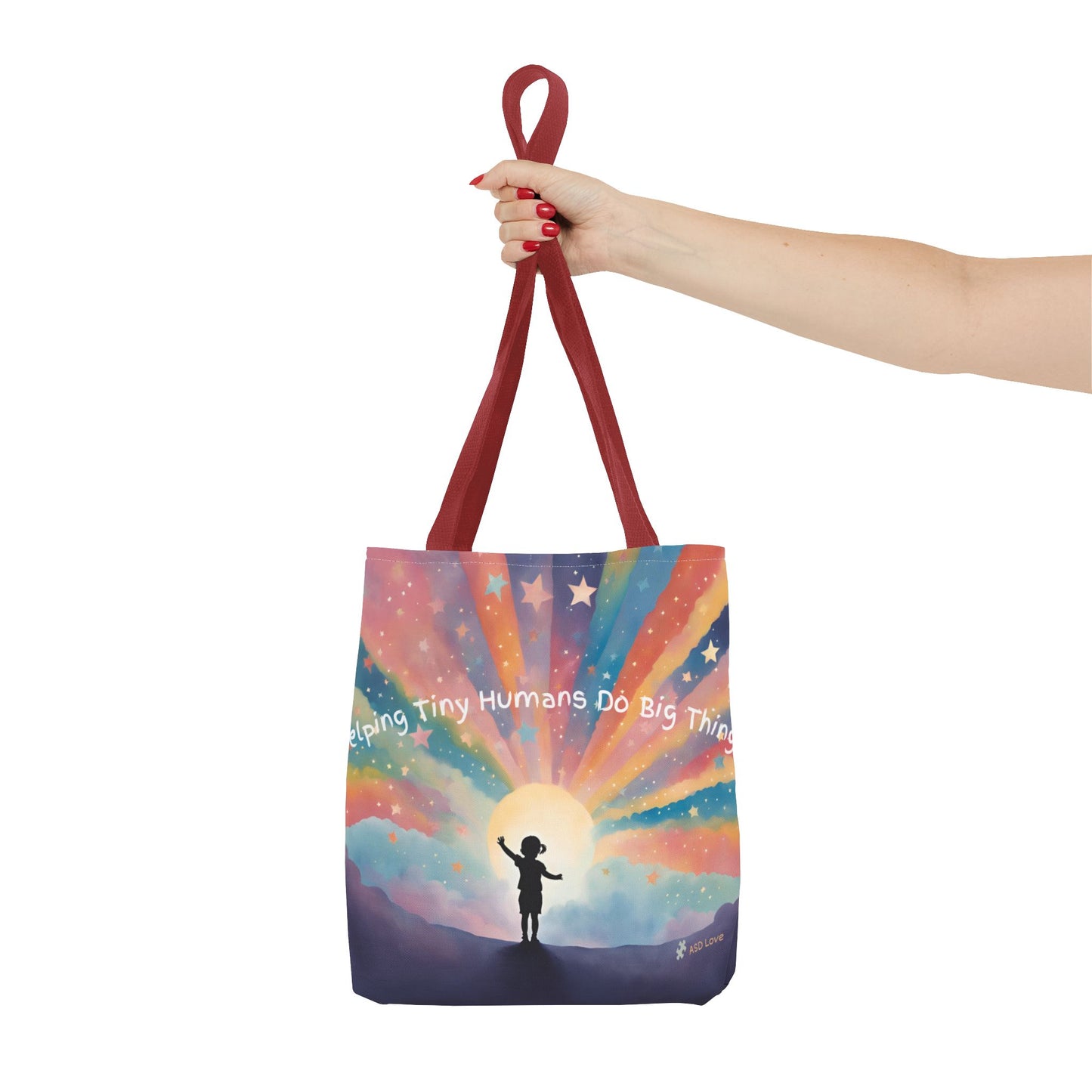 Helping Tiny Humans Do Big Things Tote - Inspiring Kids to Reach for the Stars