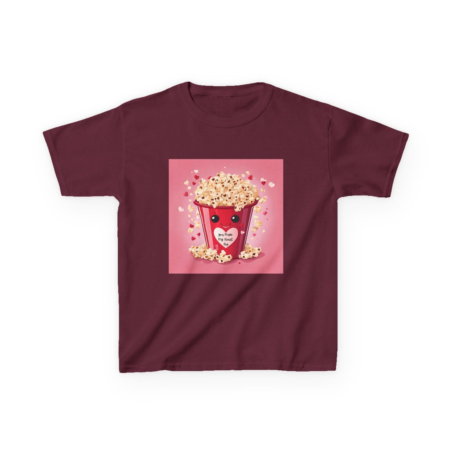 You Make My Heart Pop - Smiling Popcorn Valentine Kids Tee