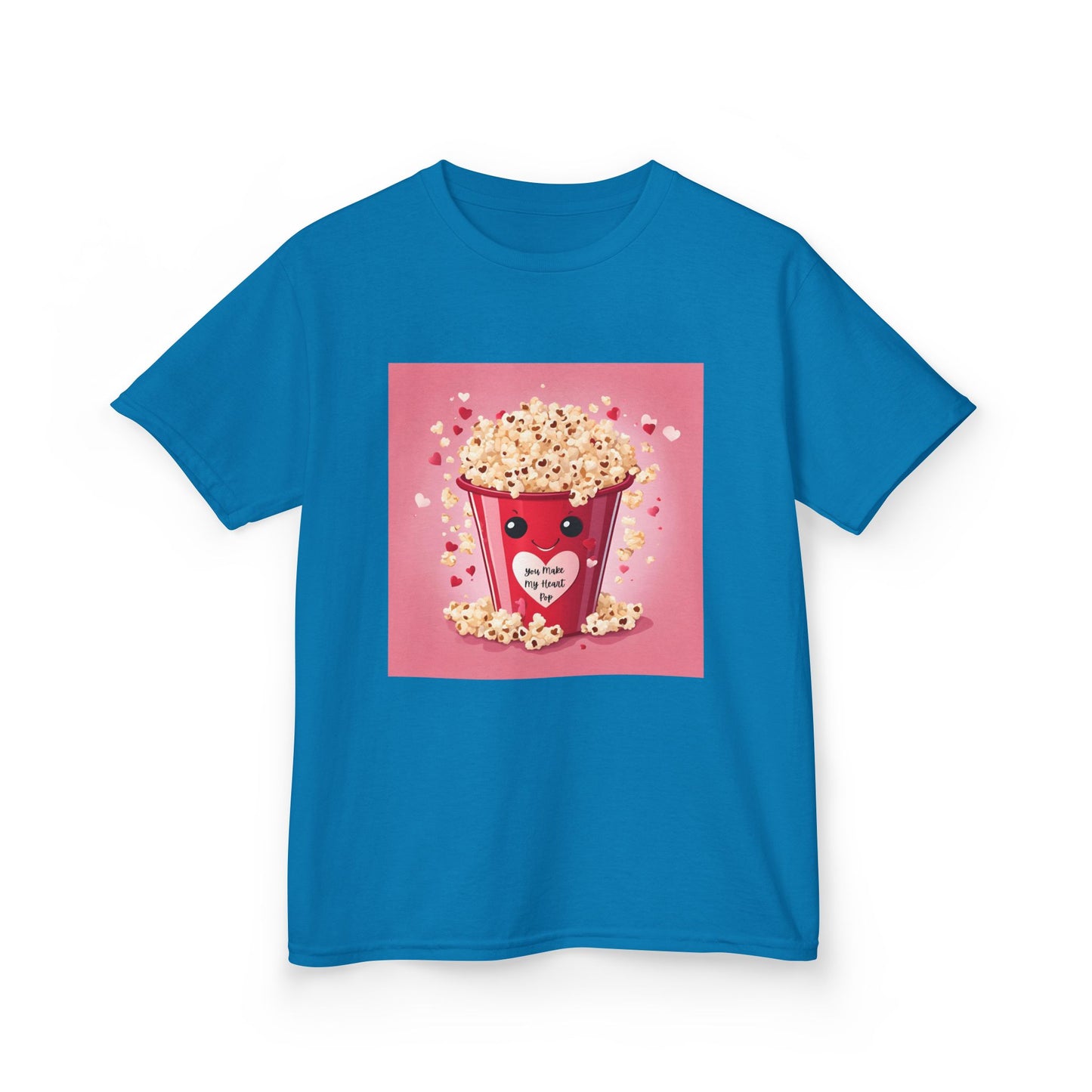 You Make My Heart Pop - Smiling Popcorn Valentine Kids Tee