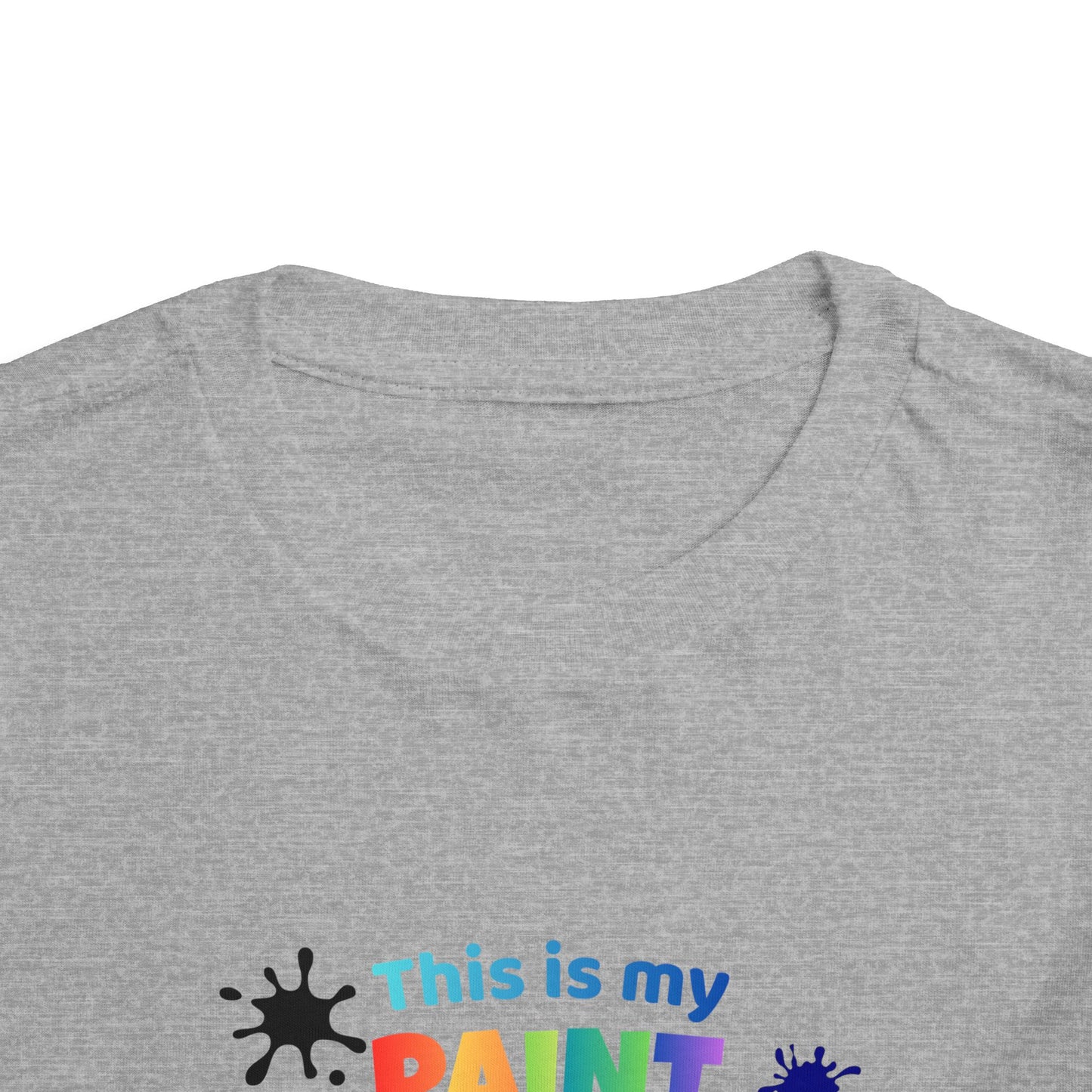 This Is My Paint Shirt Toddler Tee | Colorful Paint Palette Drips, Art Splash Design