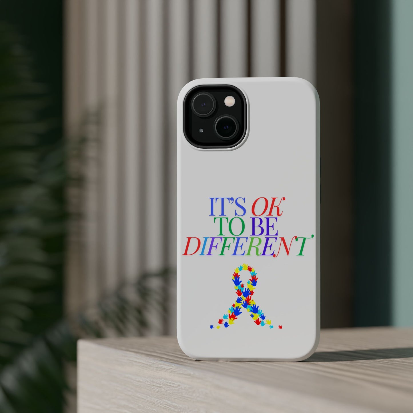 Autism Support Ribbon: It's Okay to Be Different - ASD Awareness Phone Case