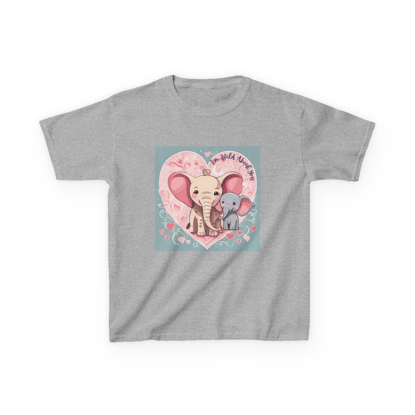 I'm Wild About You - Elephant Duo Valentine's Kids Tee