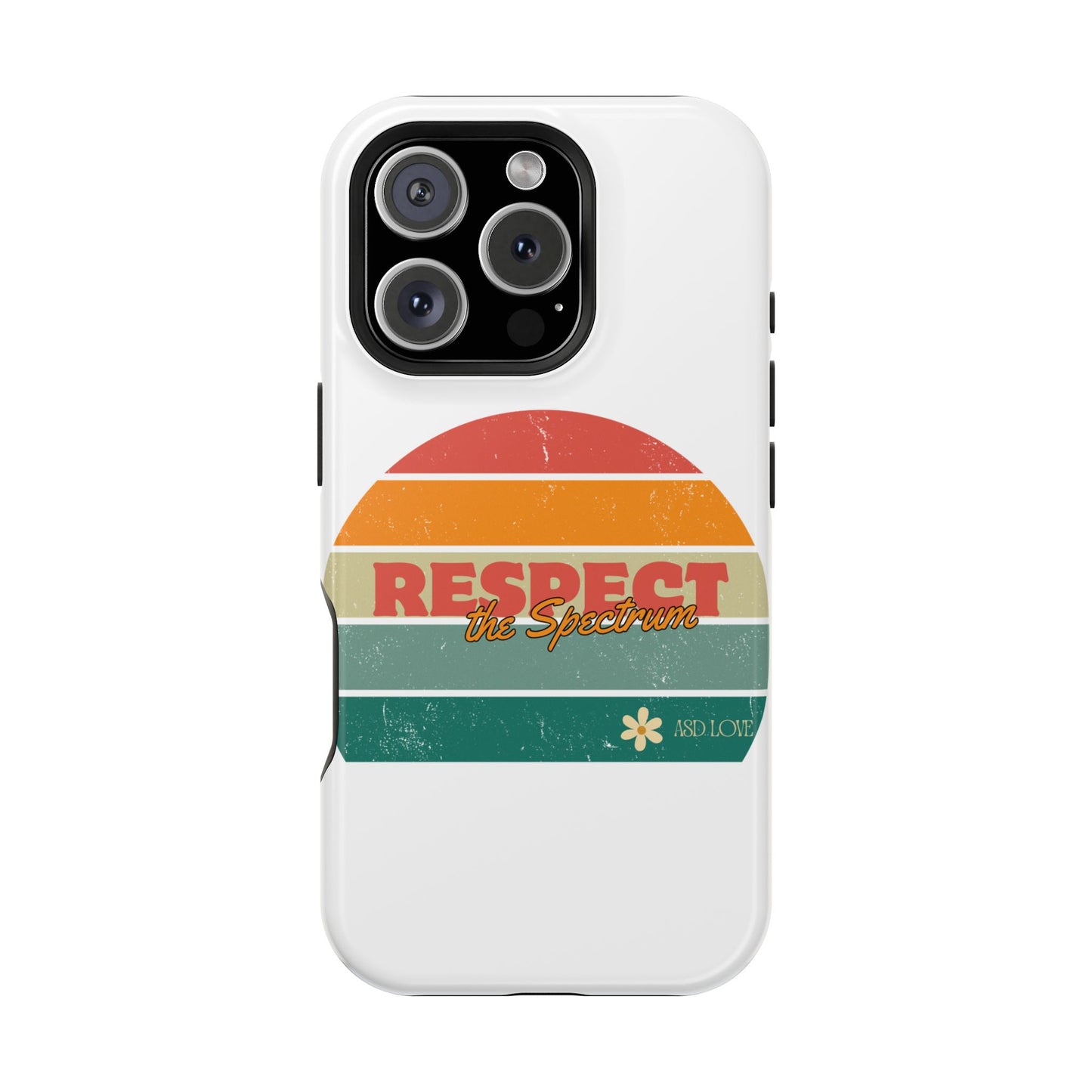 Vintage Rainbow: Respect the Spectrum - ASD Awareness Phone Case
