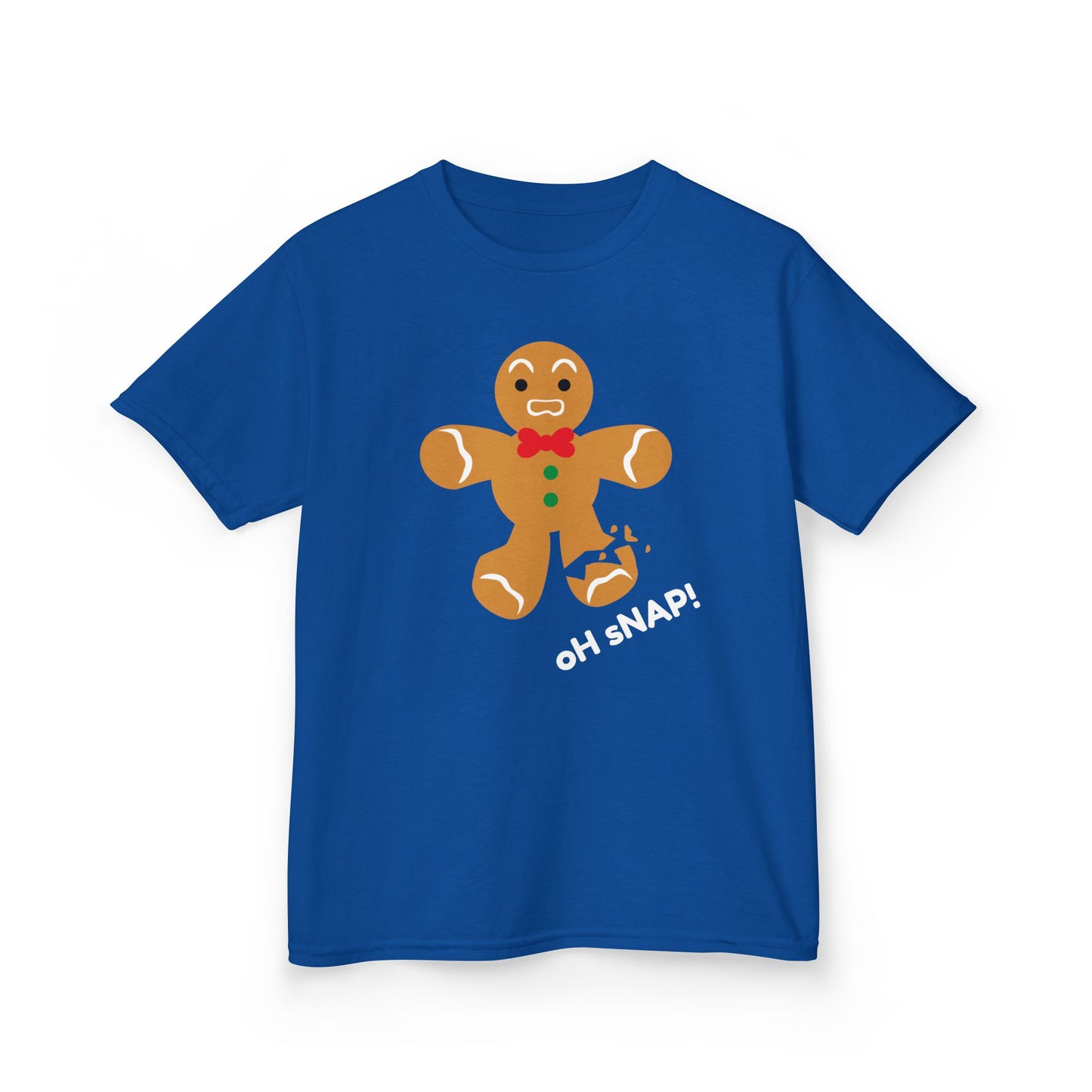 Oh Snap! Broken Gingerbread boy Kids Tee - Funny Holiday Shirt for Christmas and Gingerbread Fans