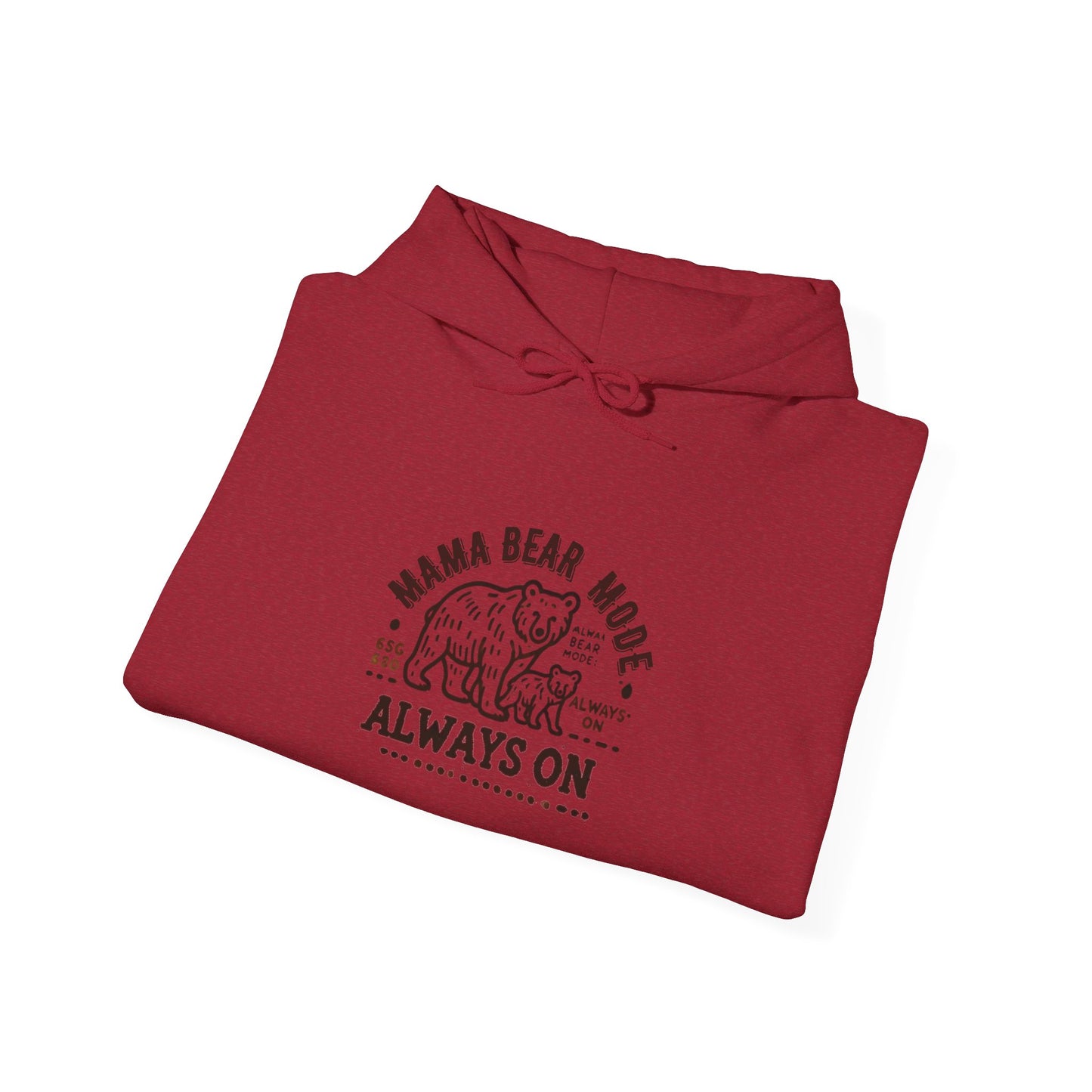 Vintage Mama Bear Mode - Always On Hoodie - Cute Gift for Moms, Perfect for Birthdays, Mother's Day, Relaxation, Everyday Wear