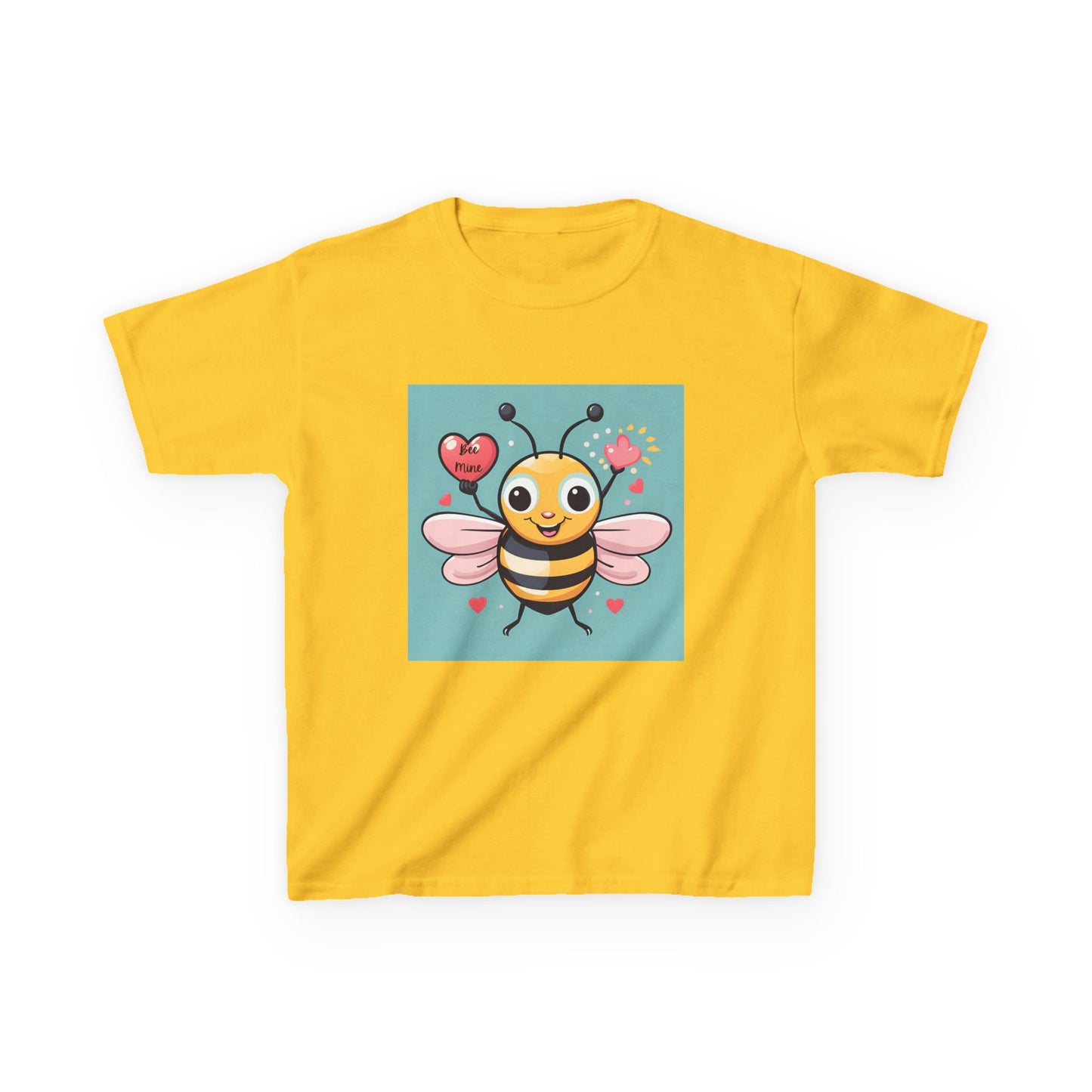 Bee Mine - Heart LIfting Bumble Bee Valentine's Kids Tee