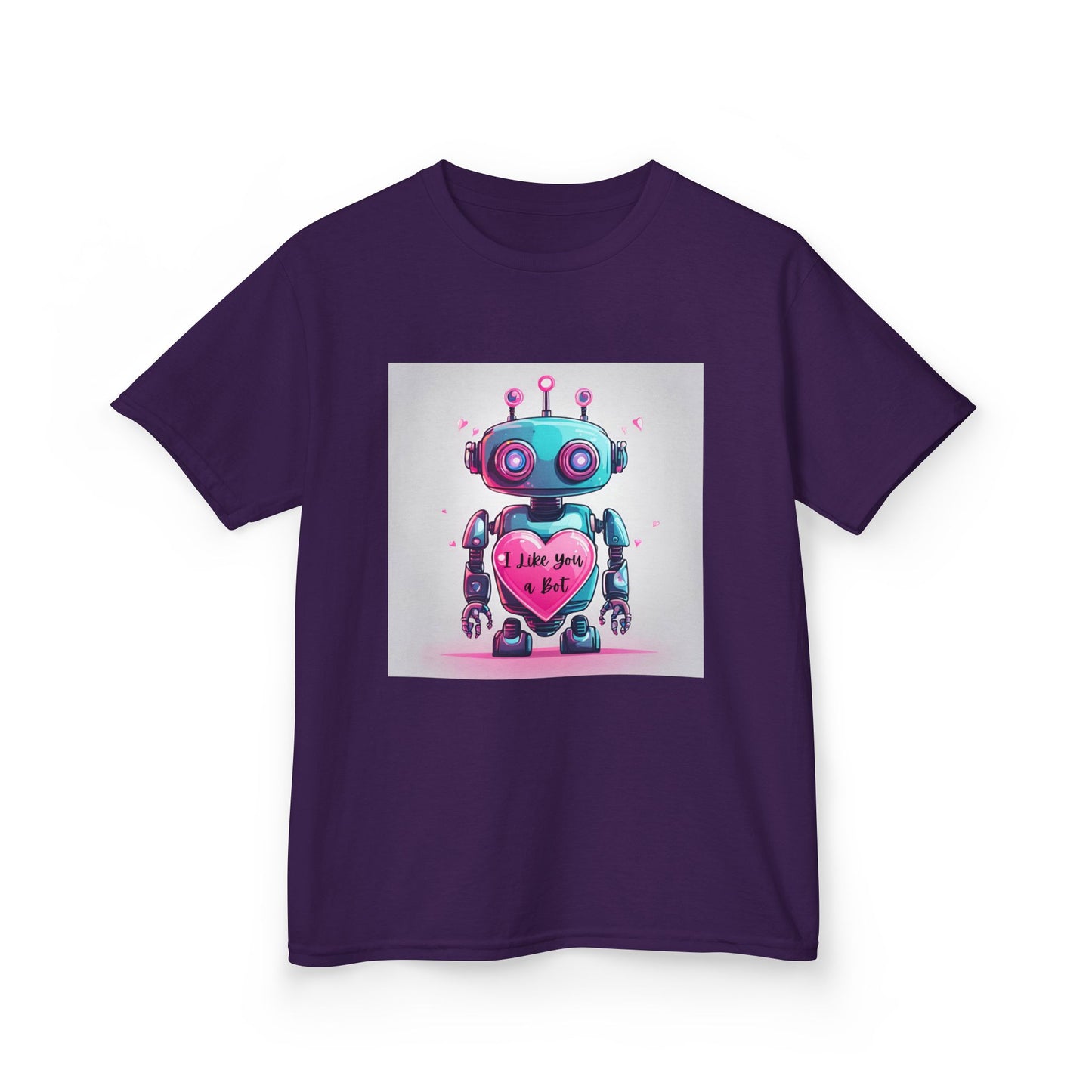 I Like You a Bot - Blue Robot Valentine's Kids Tee
