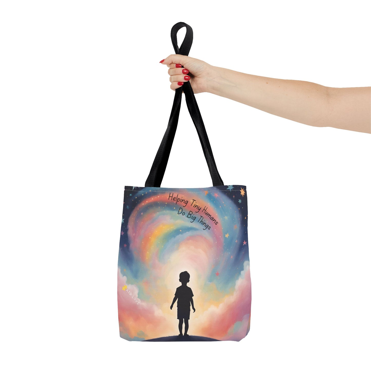 Helping Tiny Humans Do Big Things Tote - Inspiring Kids to Reach for the Stars