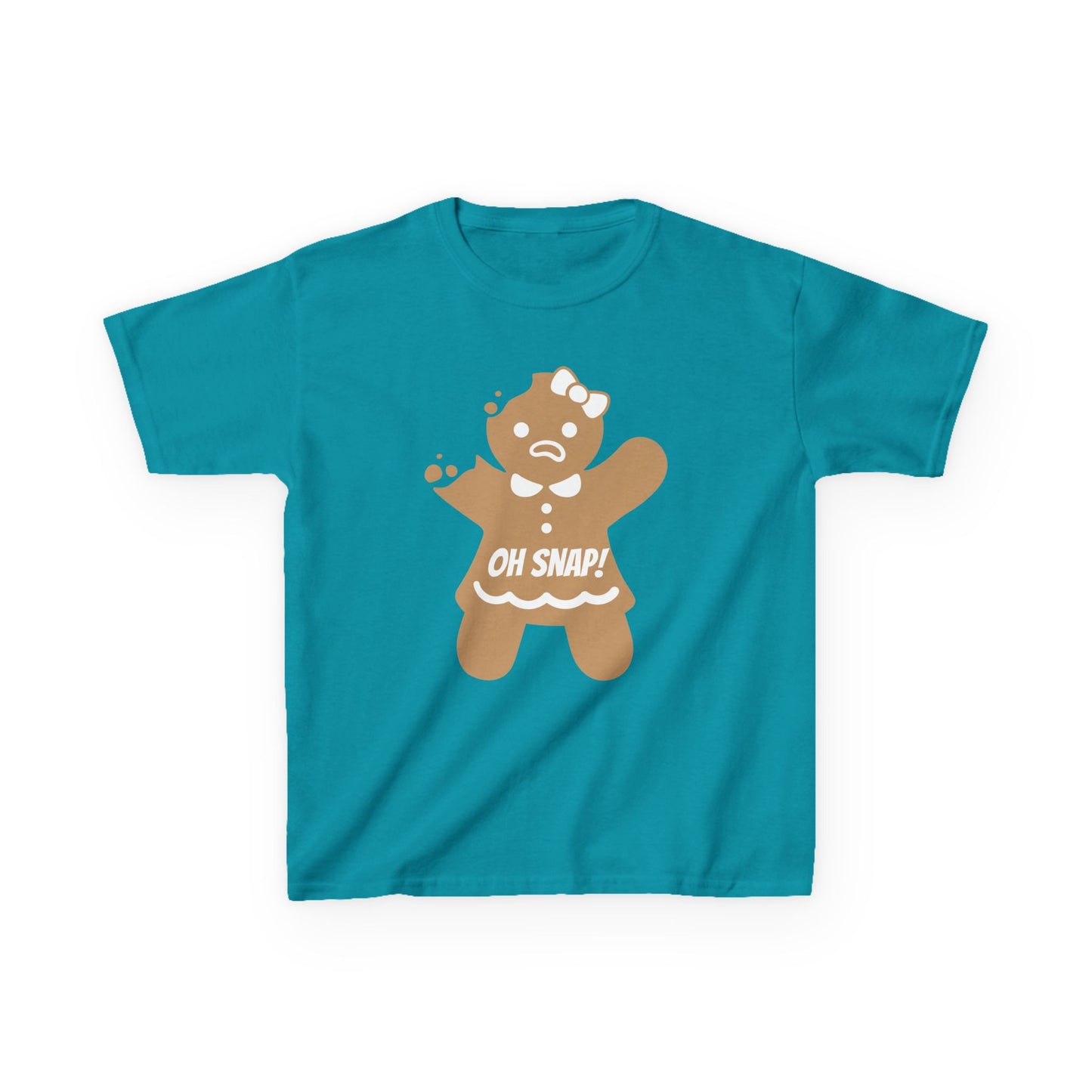 Oh Snap! Broken Gingerbread Girl, Kids Tee - Funny Holiday Shirt for Christmas and Gingerbread lovers