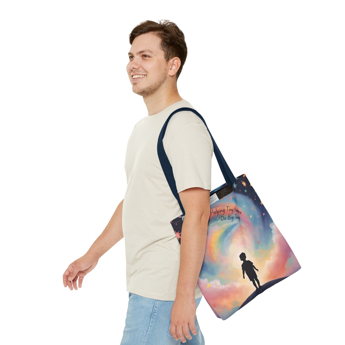 Helping Tiny Humans Do Big Things Tote - Inspiring Kids to Reach for the Stars