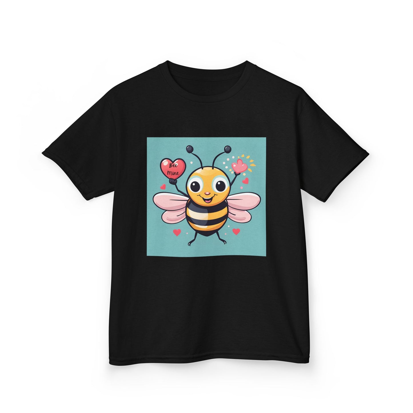 Bee Mine - Heart LIfting Bumble Bee Valentine's Kids Tee