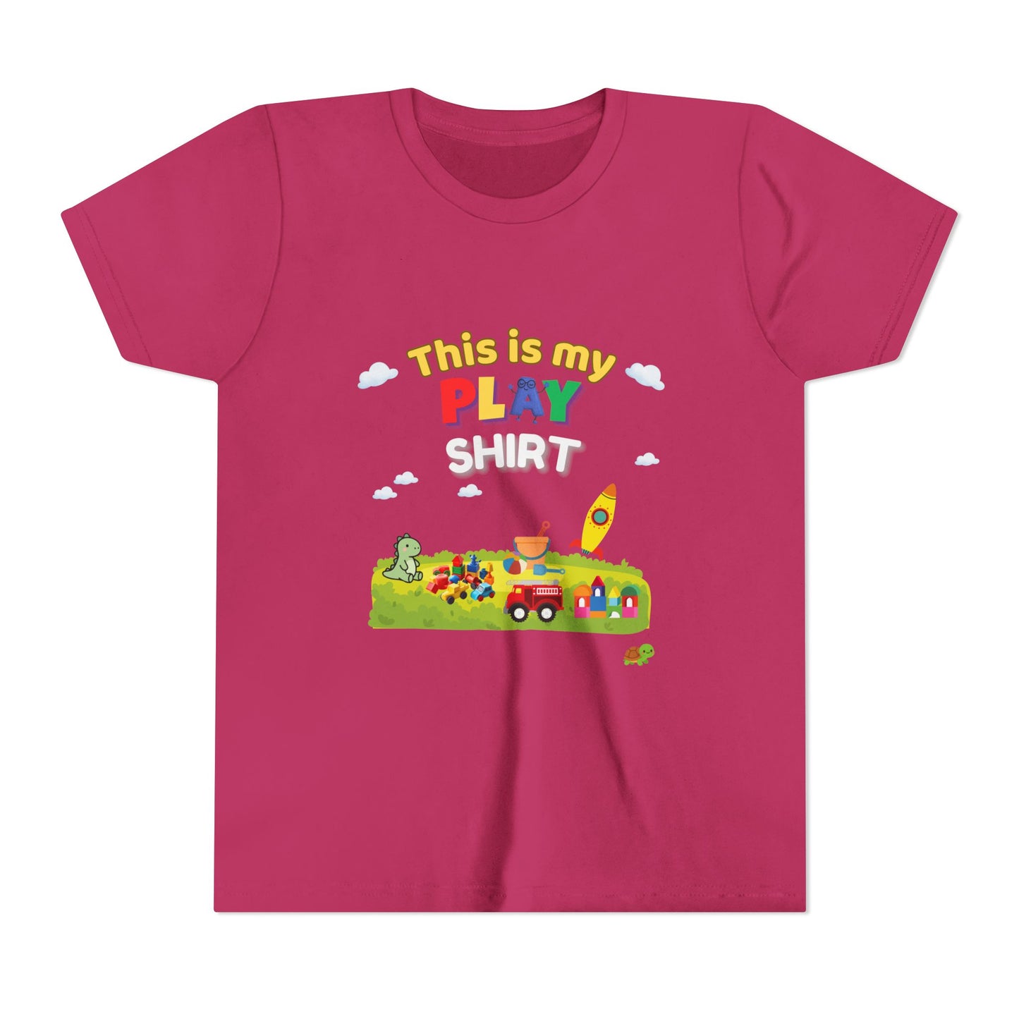 This is My Play Shirt Youth Tee | Toy Rocket, Blocks, Truck Kids Shirt
