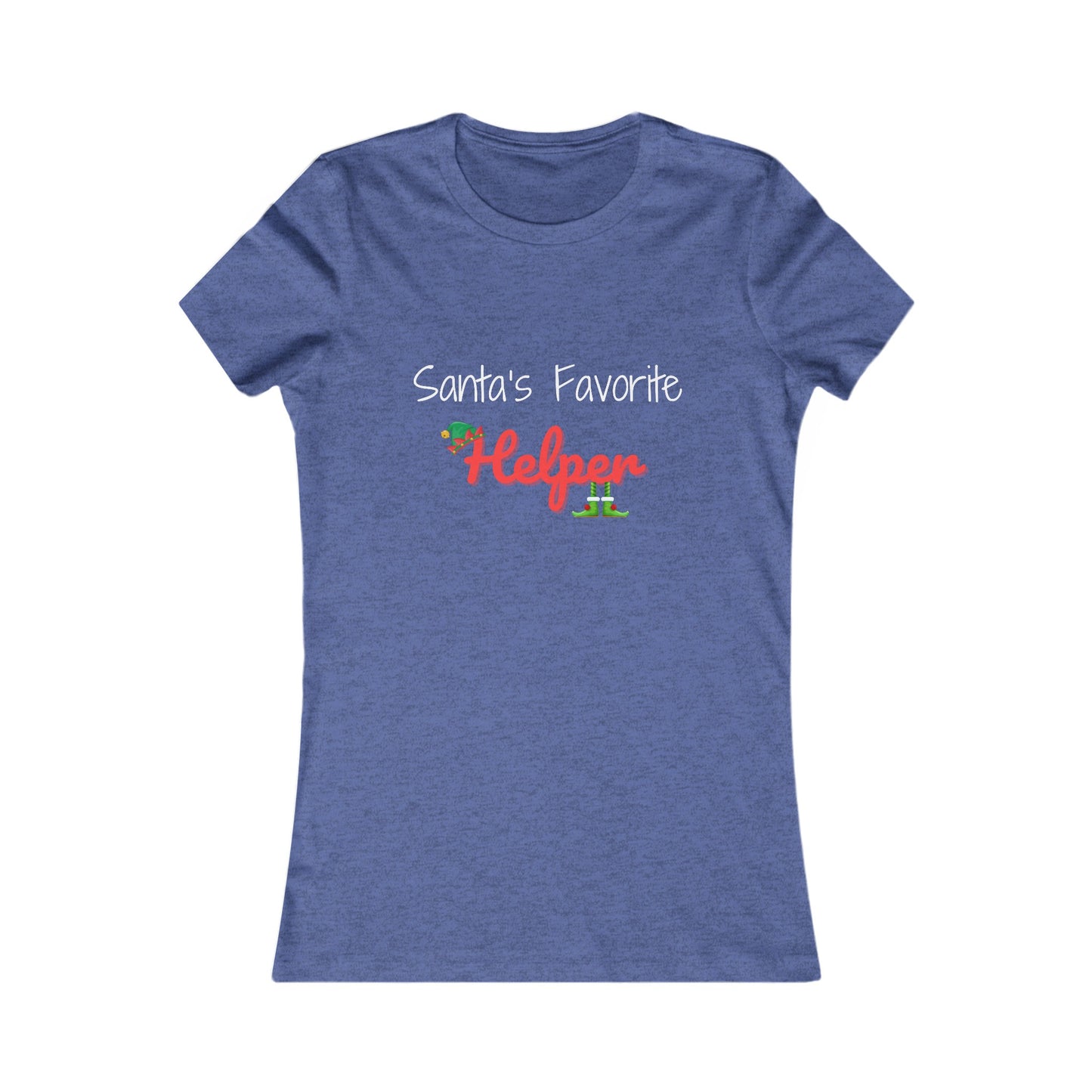 Santa's Favorite Helper Christmas Shirt (WF) - Festive Elf Hat and Shoes Holiday Tee