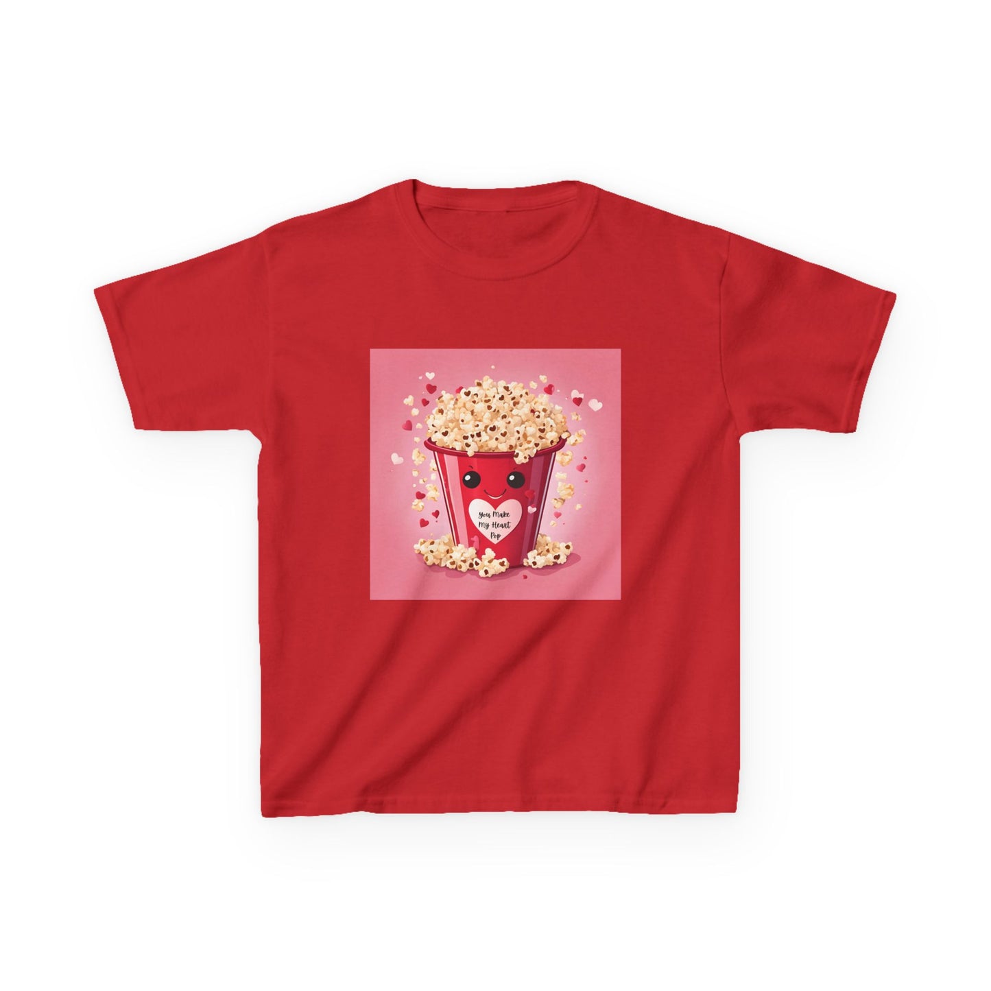 You Make My Heart Pop - Smiling Popcorn Valentine Kids Tee