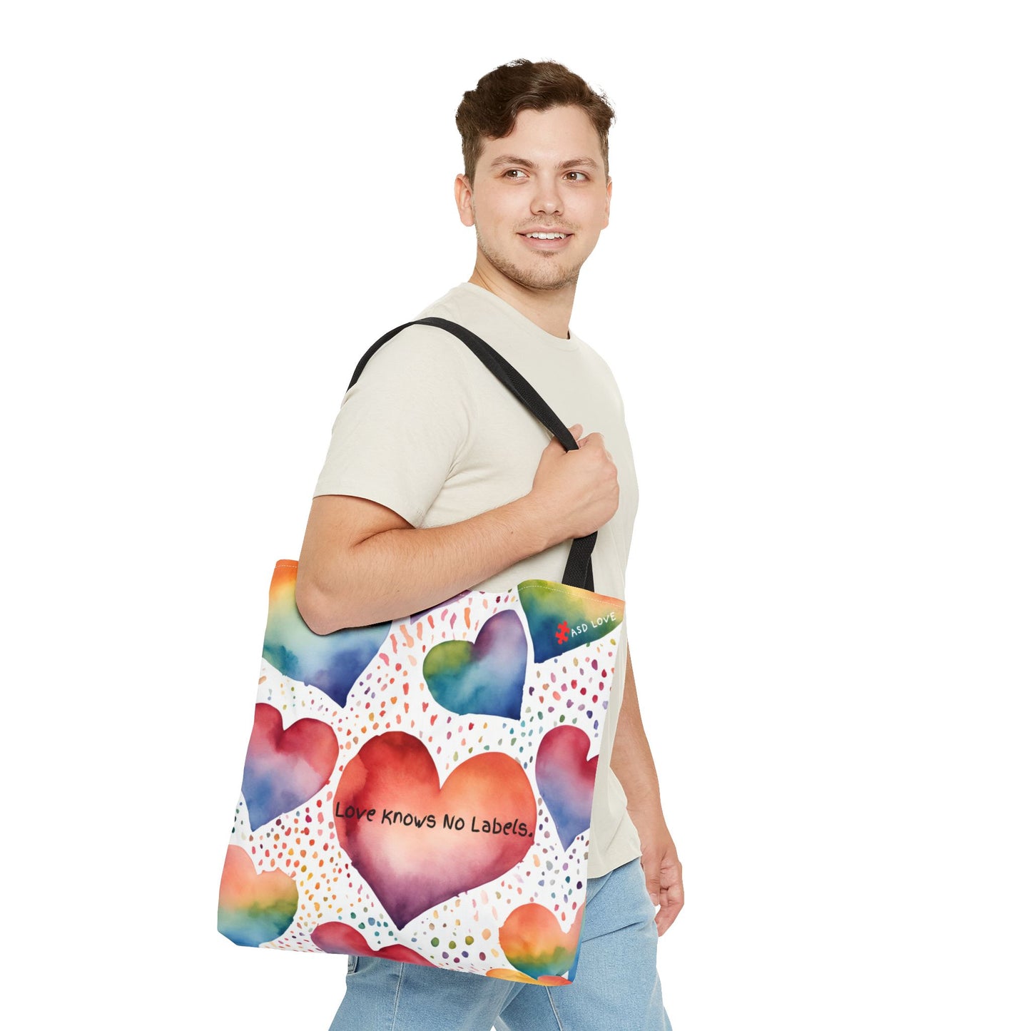 Love Knows No Labels Heart Balloons Tote Bag - Rise Above Division