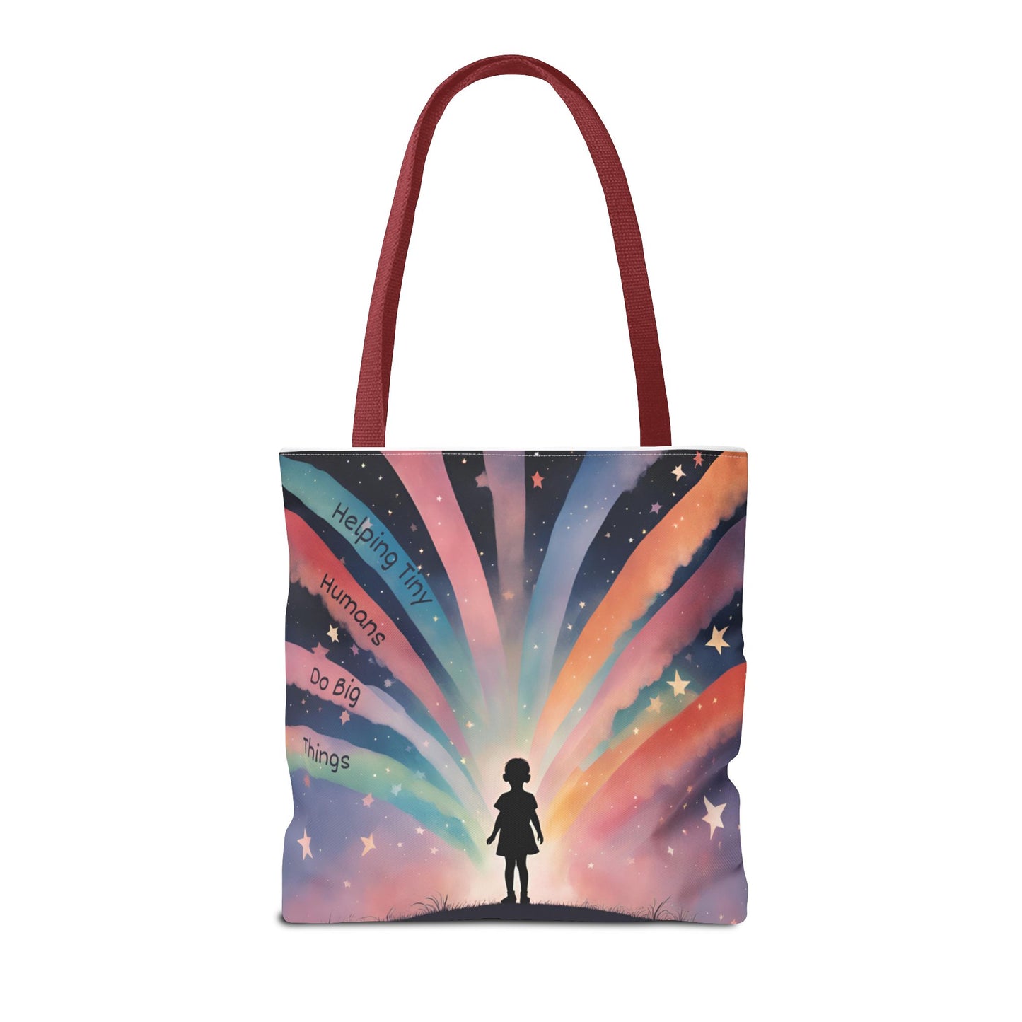 Helping Tiny Humans Do Big Things Tote - Inspiring Kids to Reach for the Stars