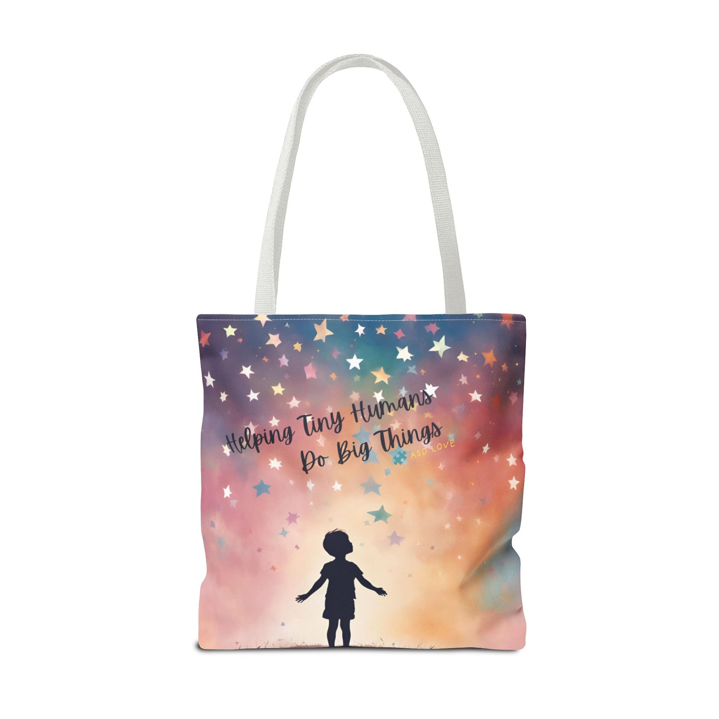 Helping Tiny Humans Do Big Things Tote - Inspiring Kids to Reach for the Stars