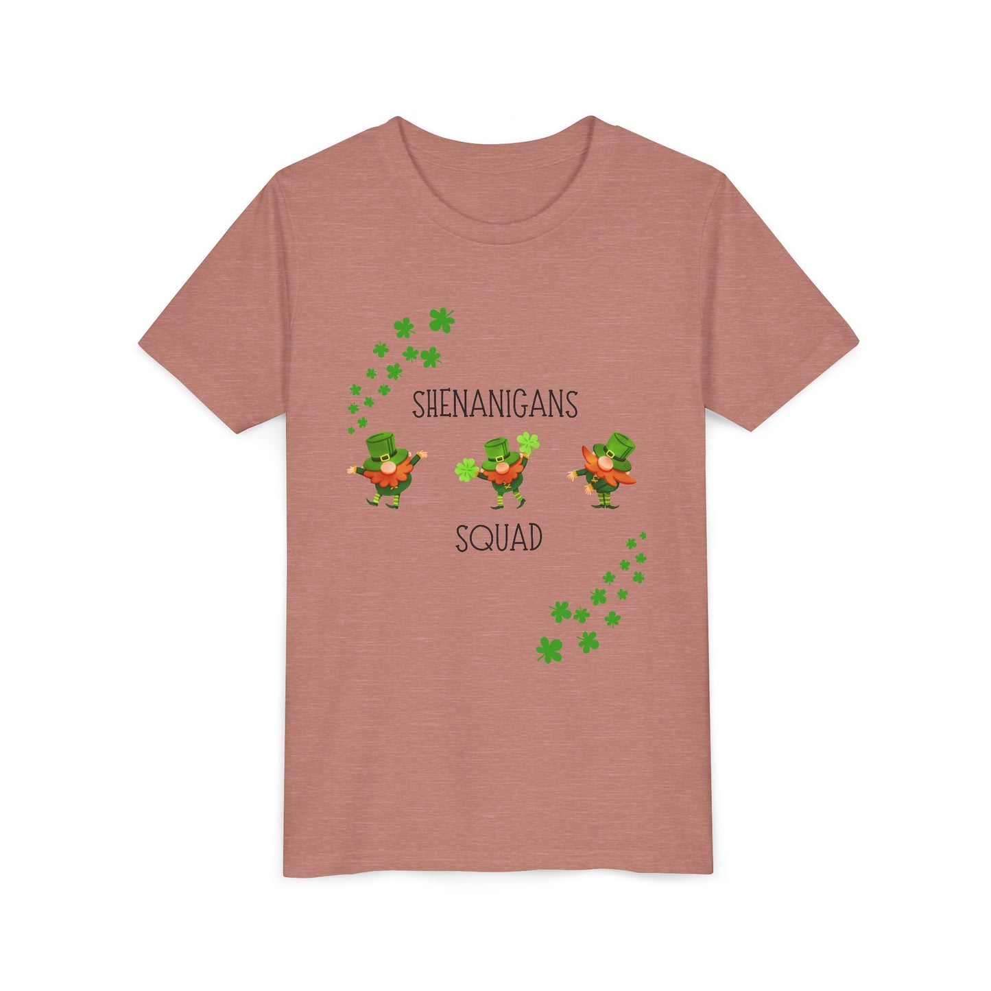 Shenanigans Squad Youth Tee | St. Patrick's Day Leprechaun Shamrock Shirt